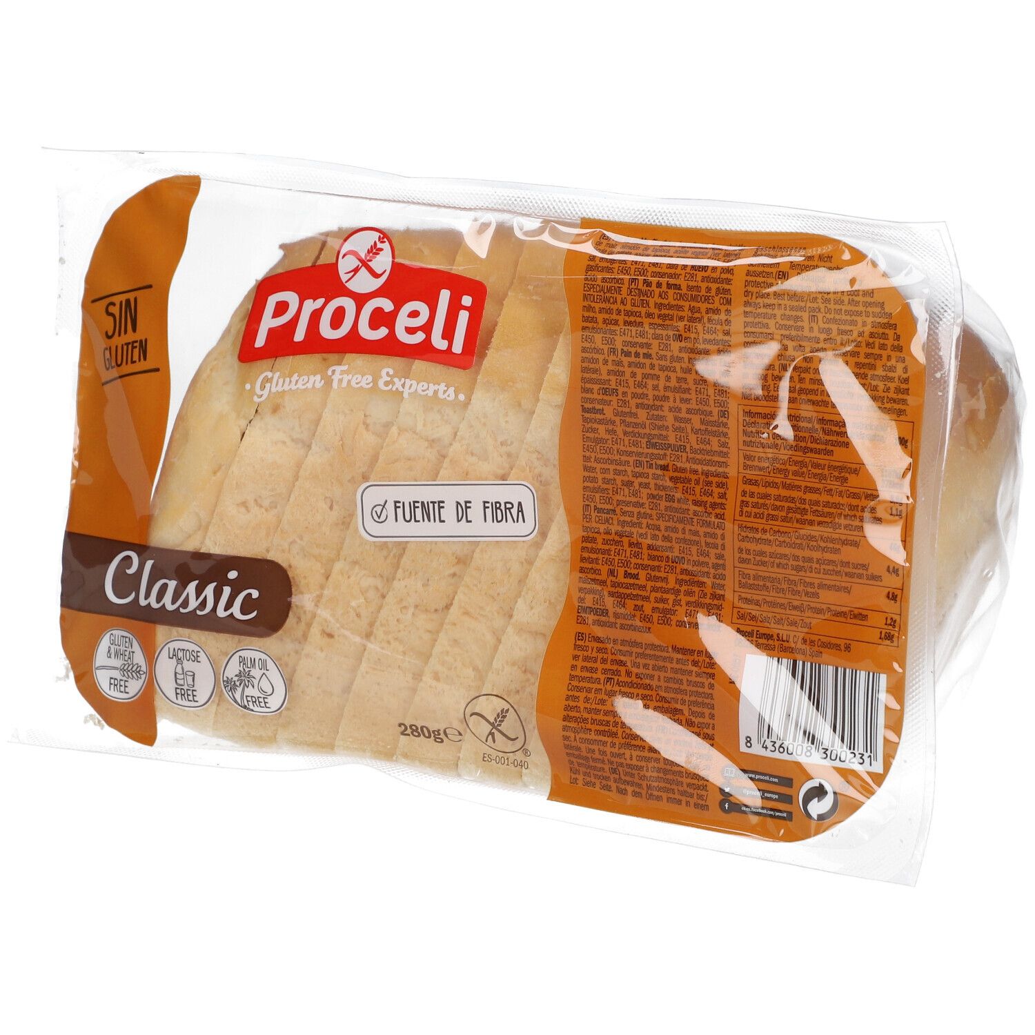 Proceli Classic Glutenvrij Brood 280 g Futter