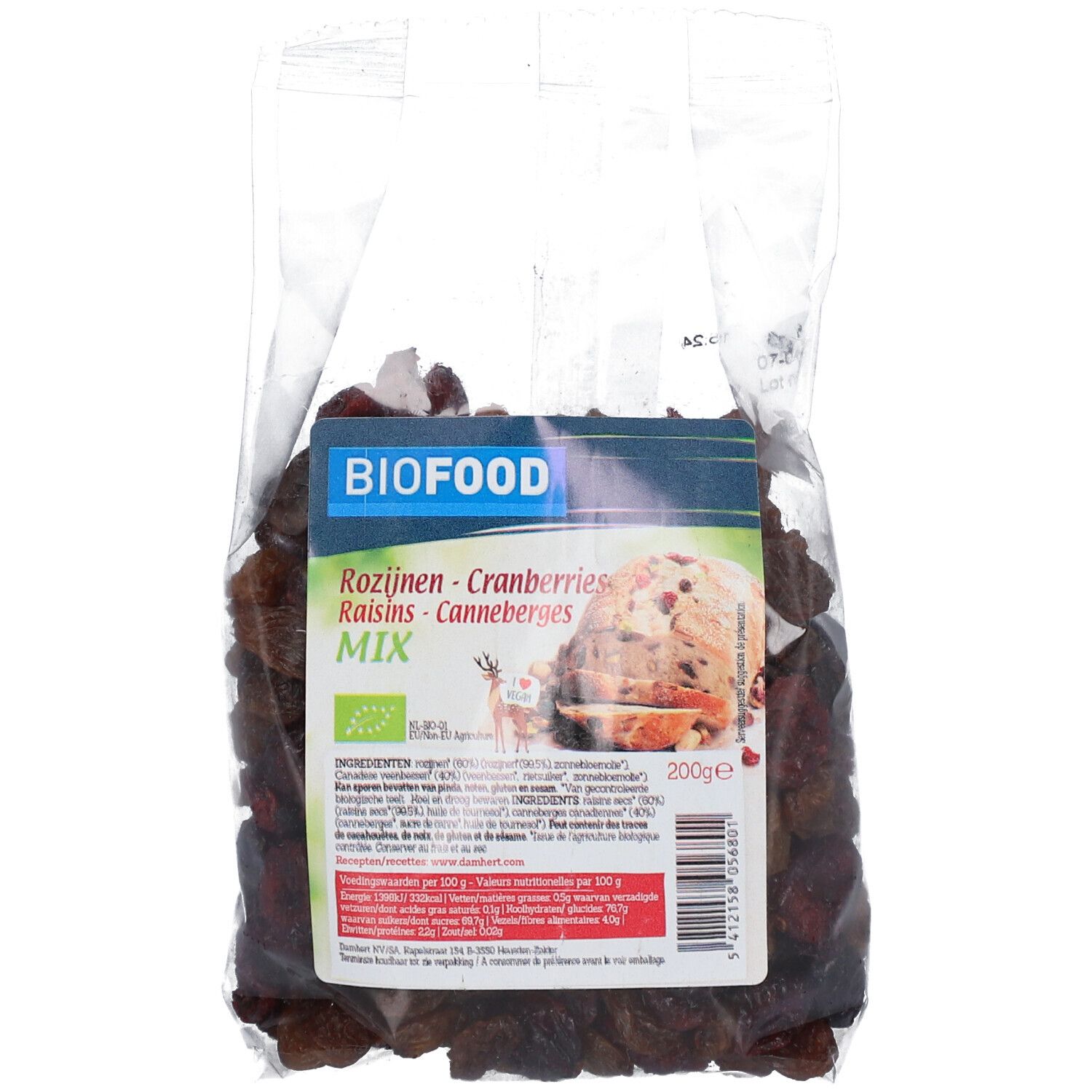 Biofood Raisins - Canneberges Mix 200 g