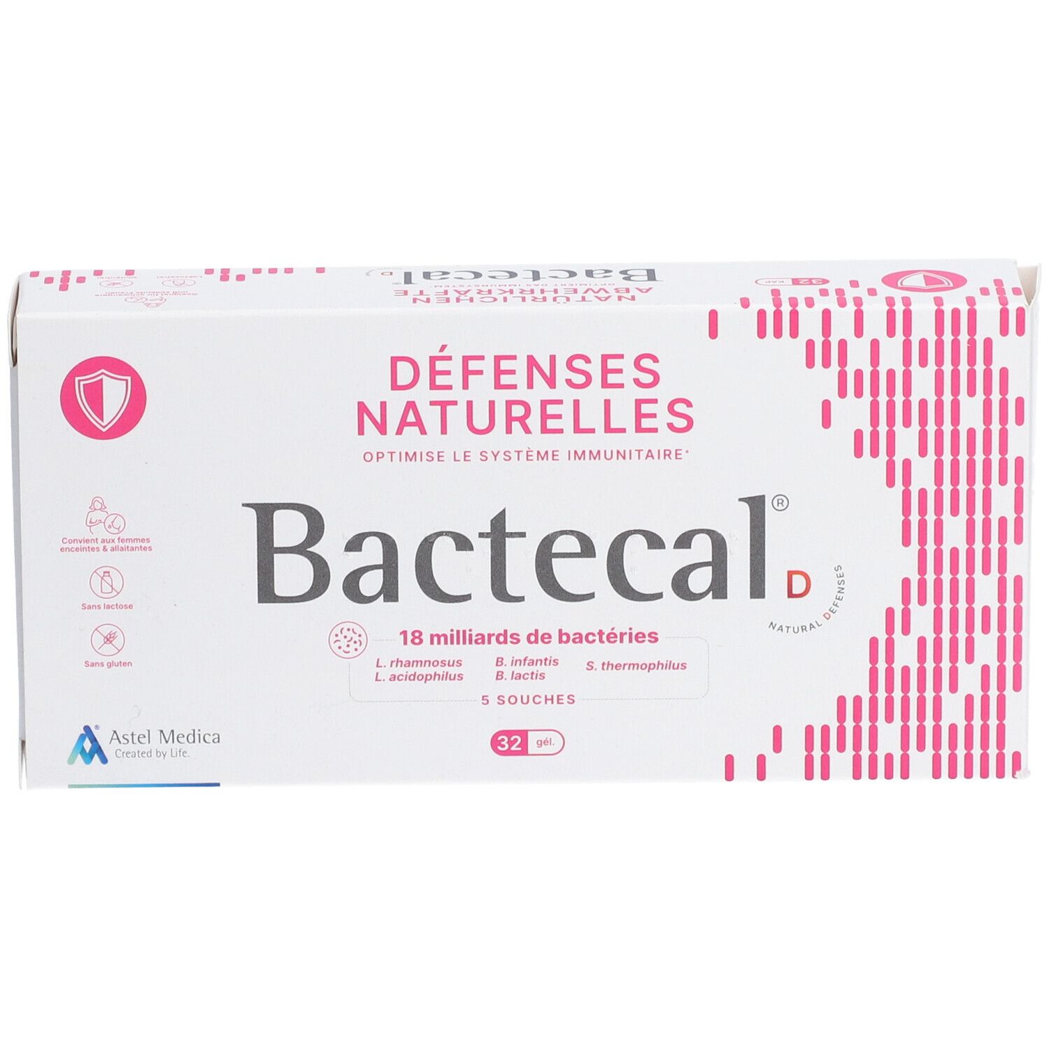 Bactecal D Packung mit 32 Beuteln für das Immunsystem und die natürliche Abwehr.