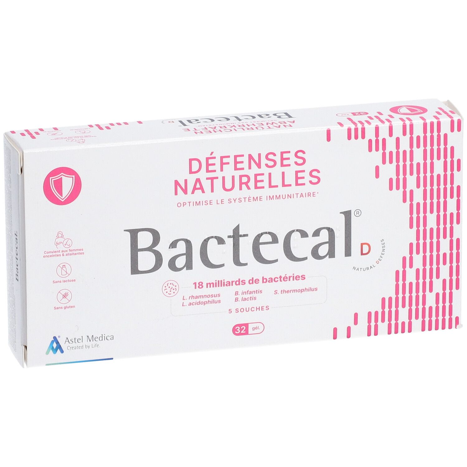 Bactecal D Packung mit 32 Beuteln für das Immunsystem und die natürliche Abwehr.