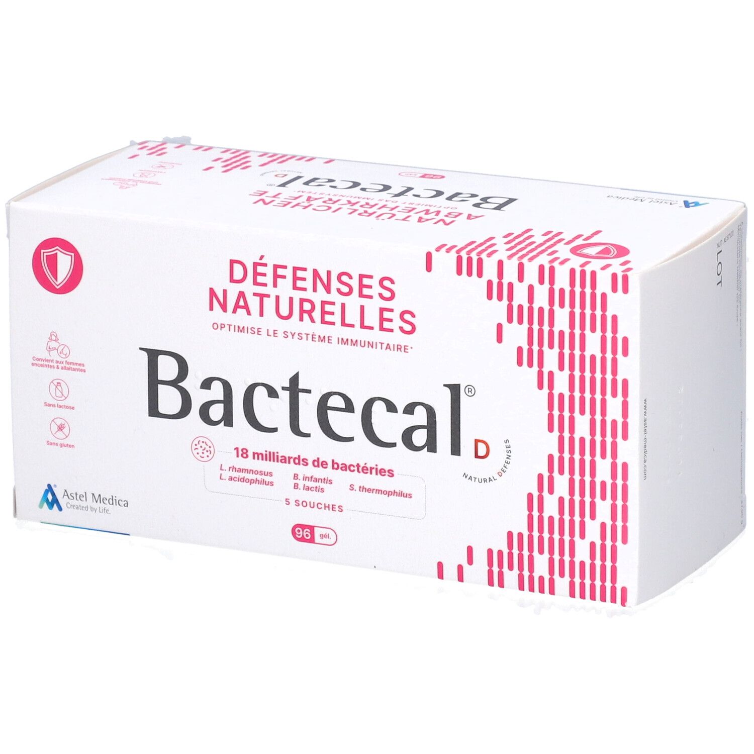 Bactecal D Packung mit 96 Beuteln für natürliche Abwehrkräfte und das Immunsystem.