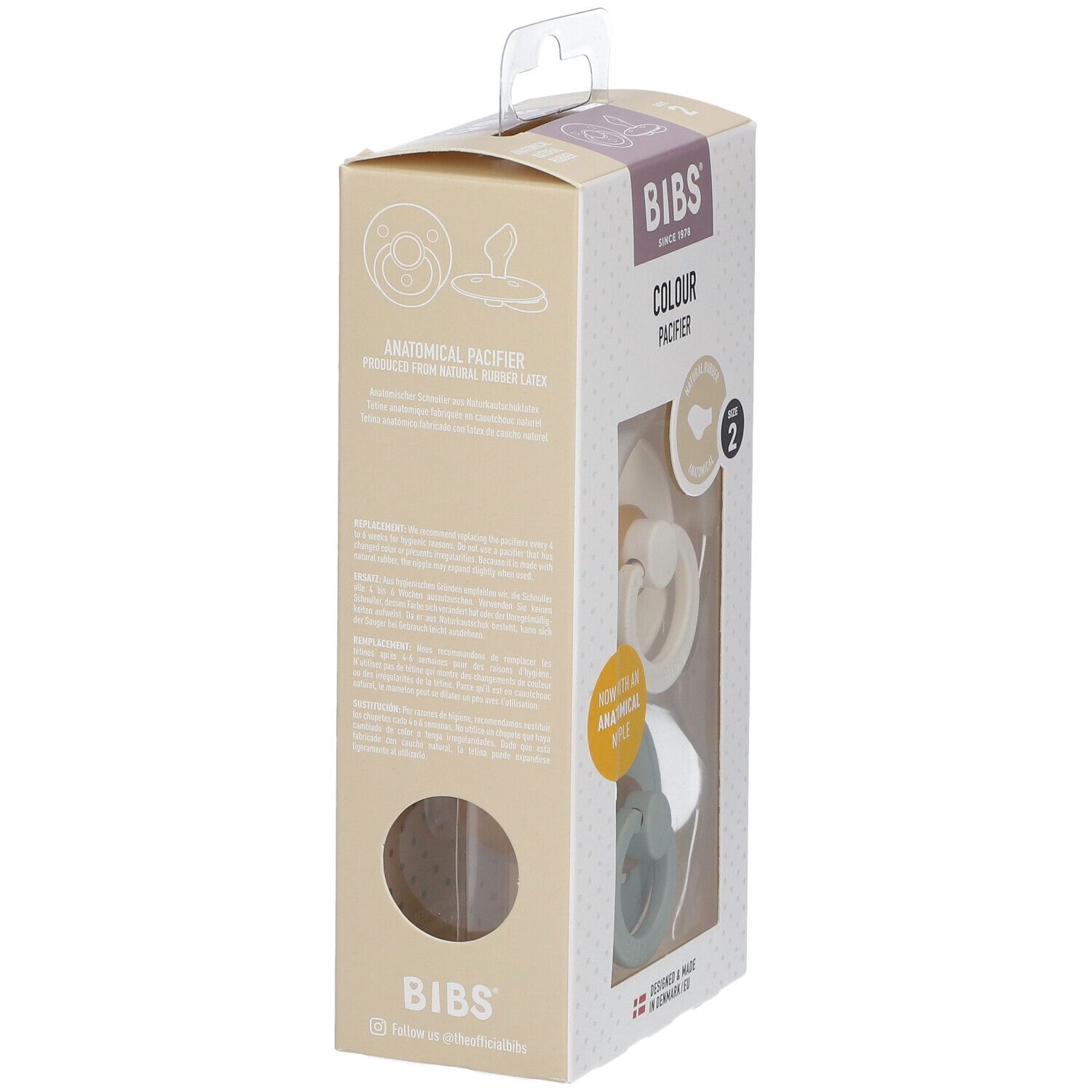 BIBS Anatomischer Sauger Ivory/Weise 6-18 Monate