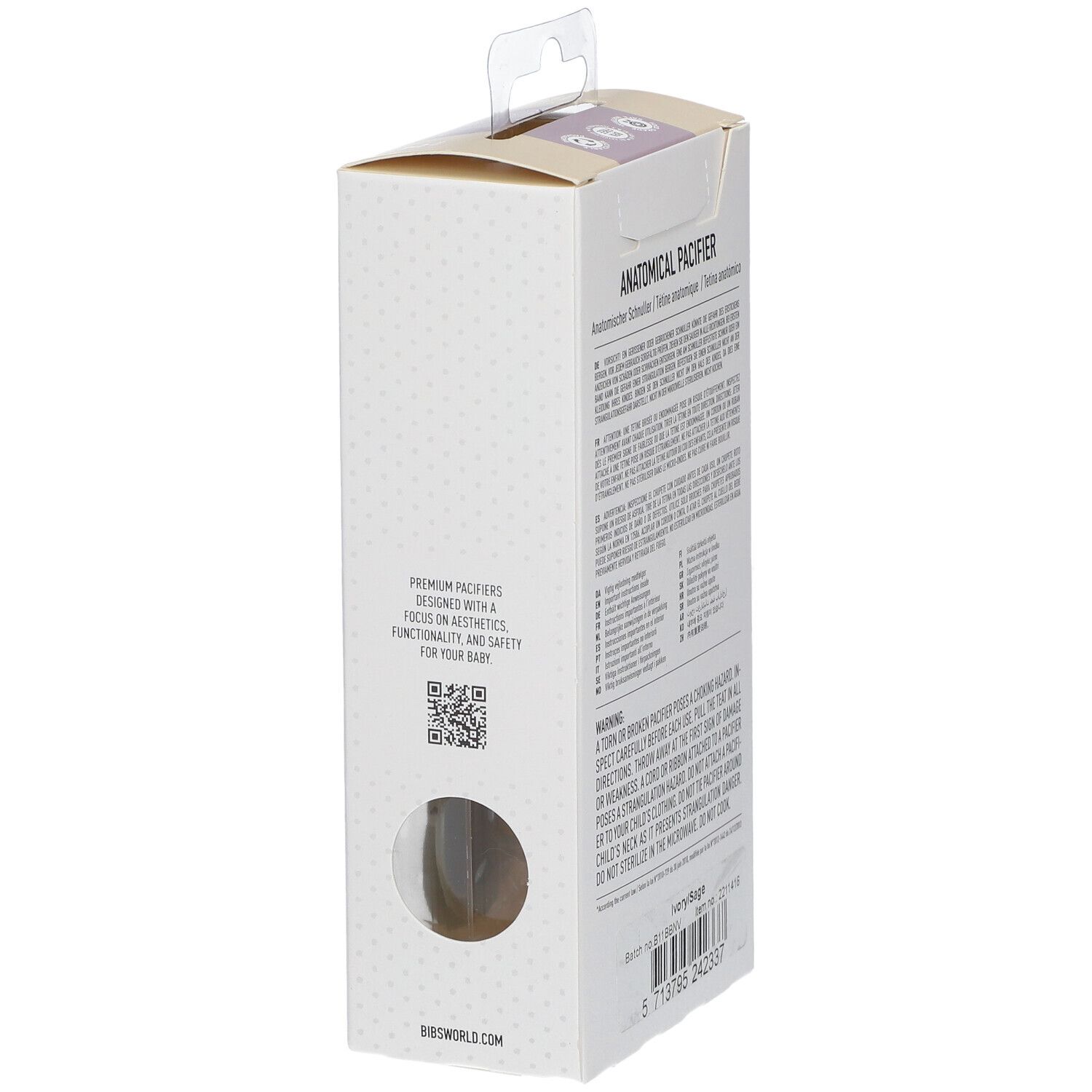 BIBS Anatomischer Sauger Ivory/Weise 6-18 Monate