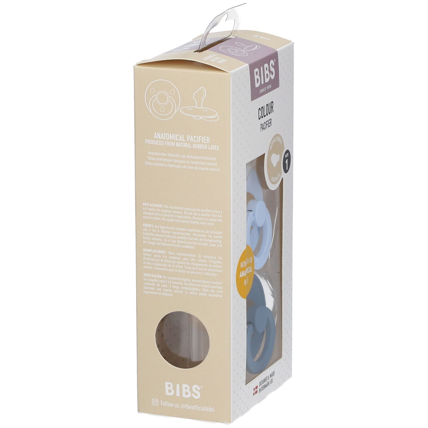 BIBS Anatomisch geformter Sauger Petrol-Blau 0-6 Monate