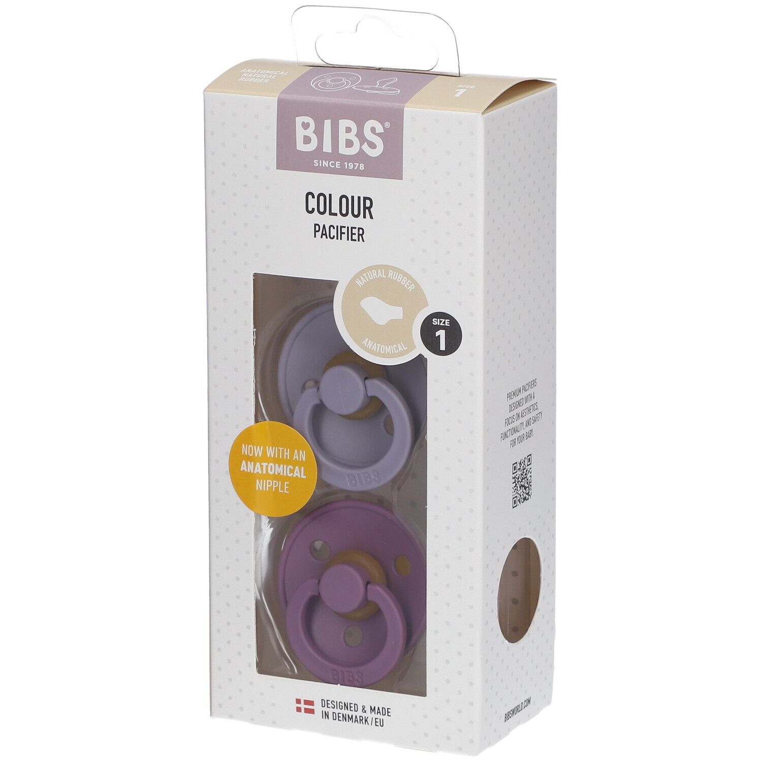 Bibs® Bibs Couleur Tétines Fossil - Mauve 0-6 mois Taille 1