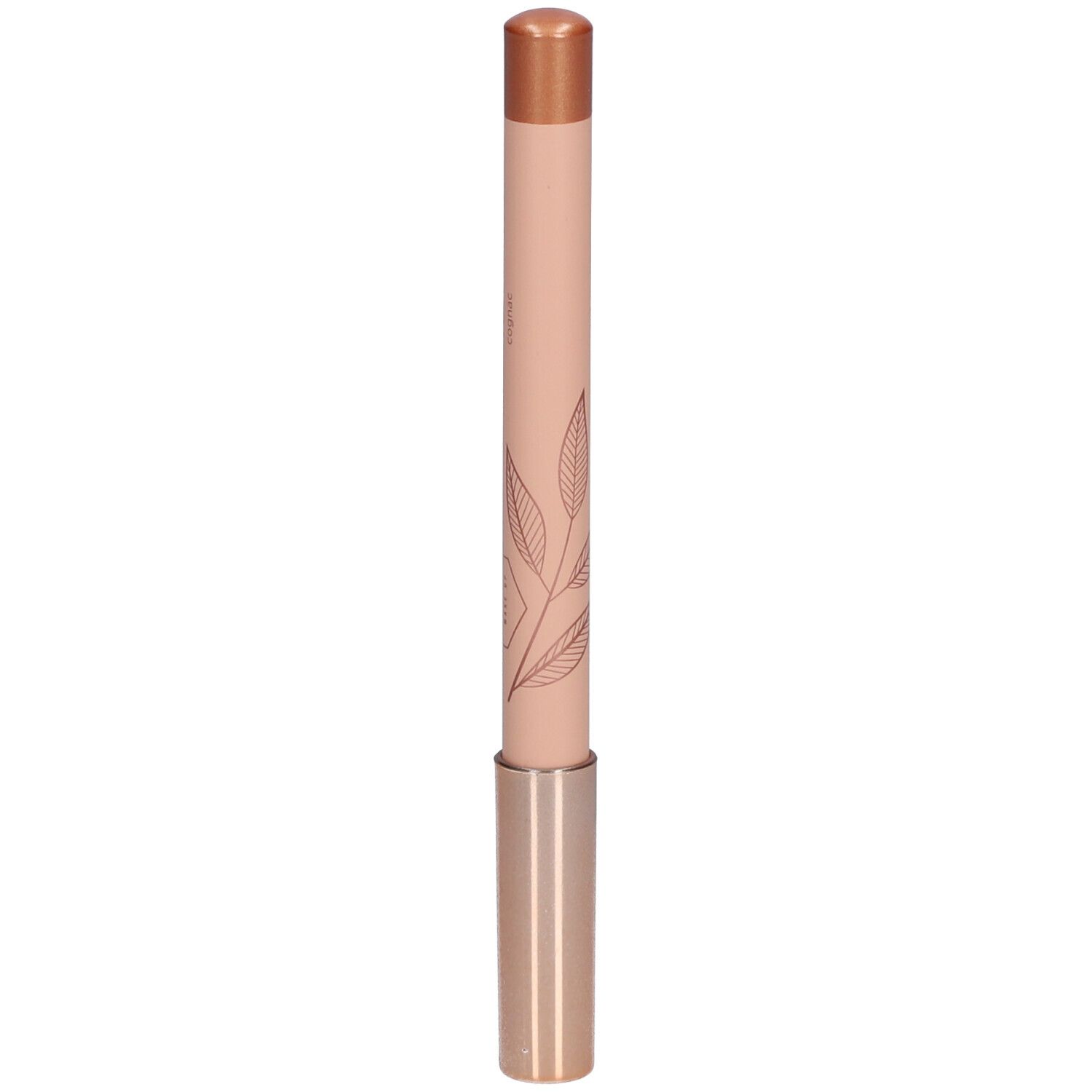 Crayon avec pointe bronze et corps rose. Inscription : CENT PUR CENT, VOLUMIEYUX.