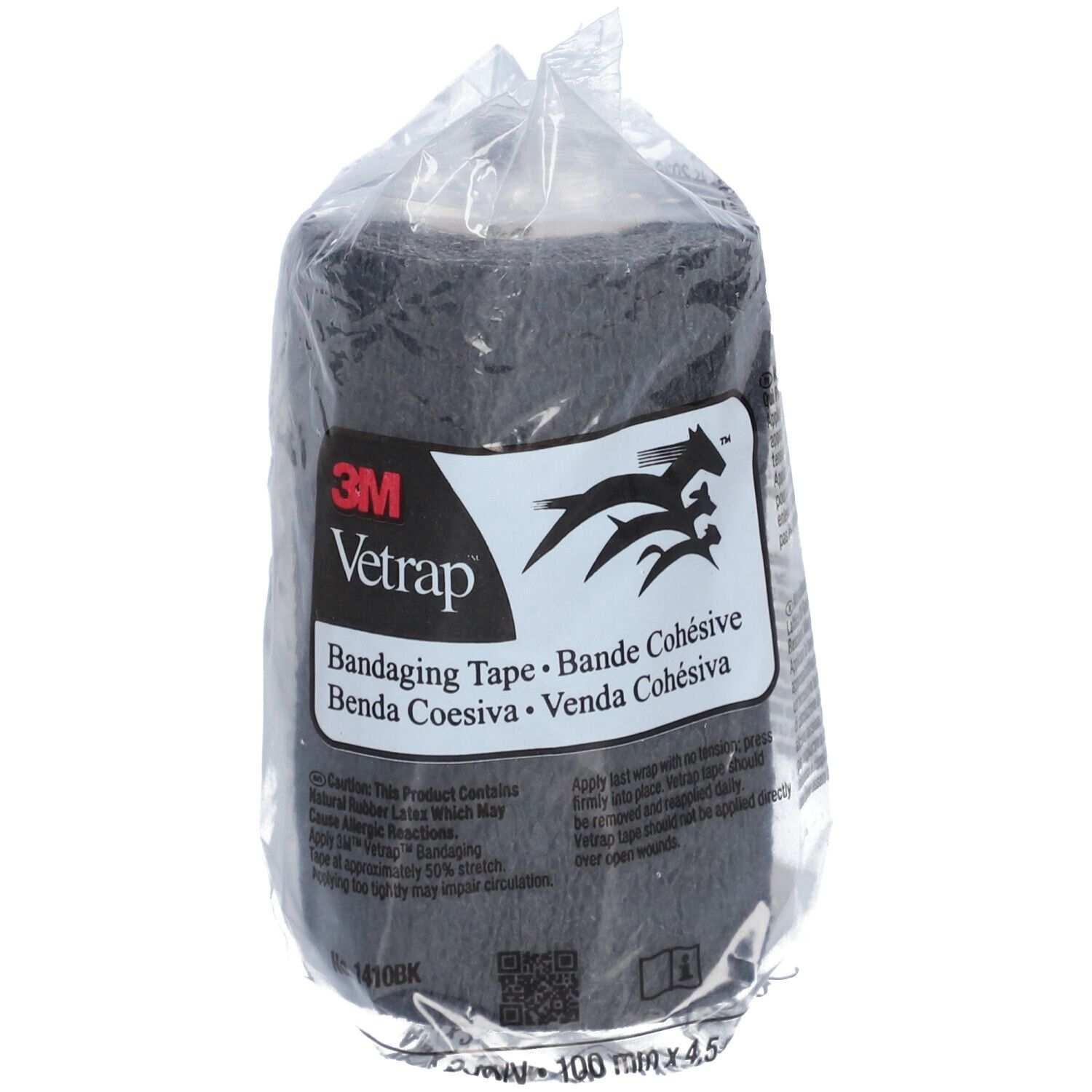 3M Vetrap Bande Cohésive Noir 10cmx450cm