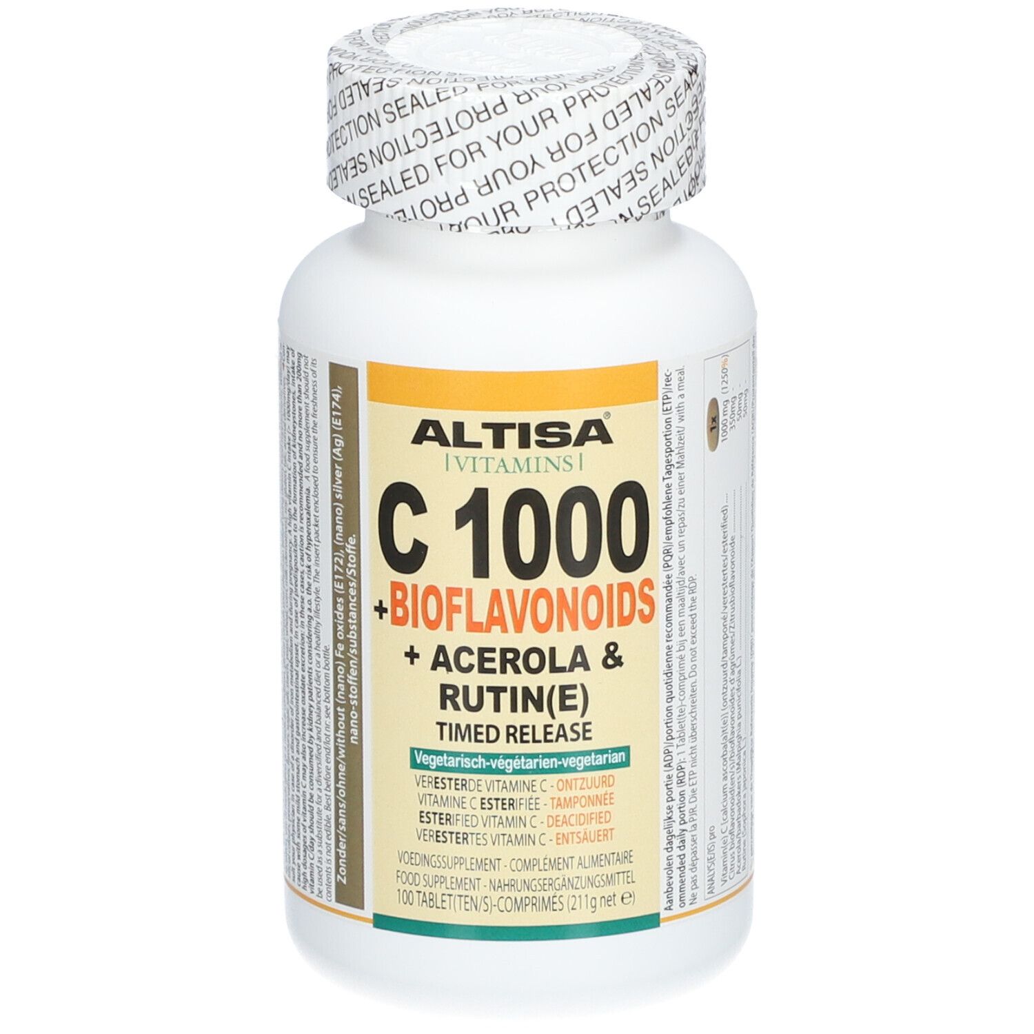 Altisa Vitamine C 1000 mg + Biofavonoids + acérola & rutine