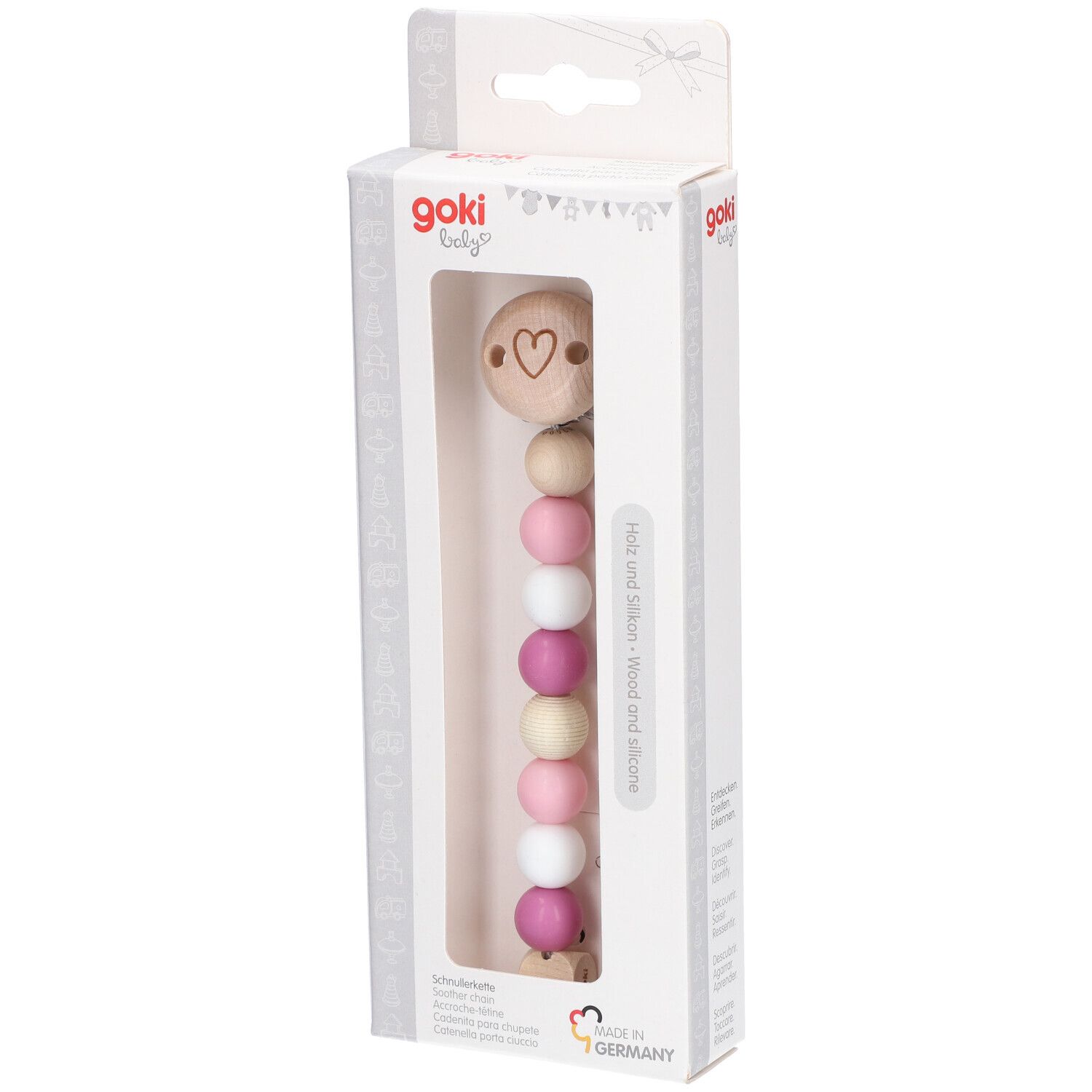 Goki Accroche-tétine étoile Rose