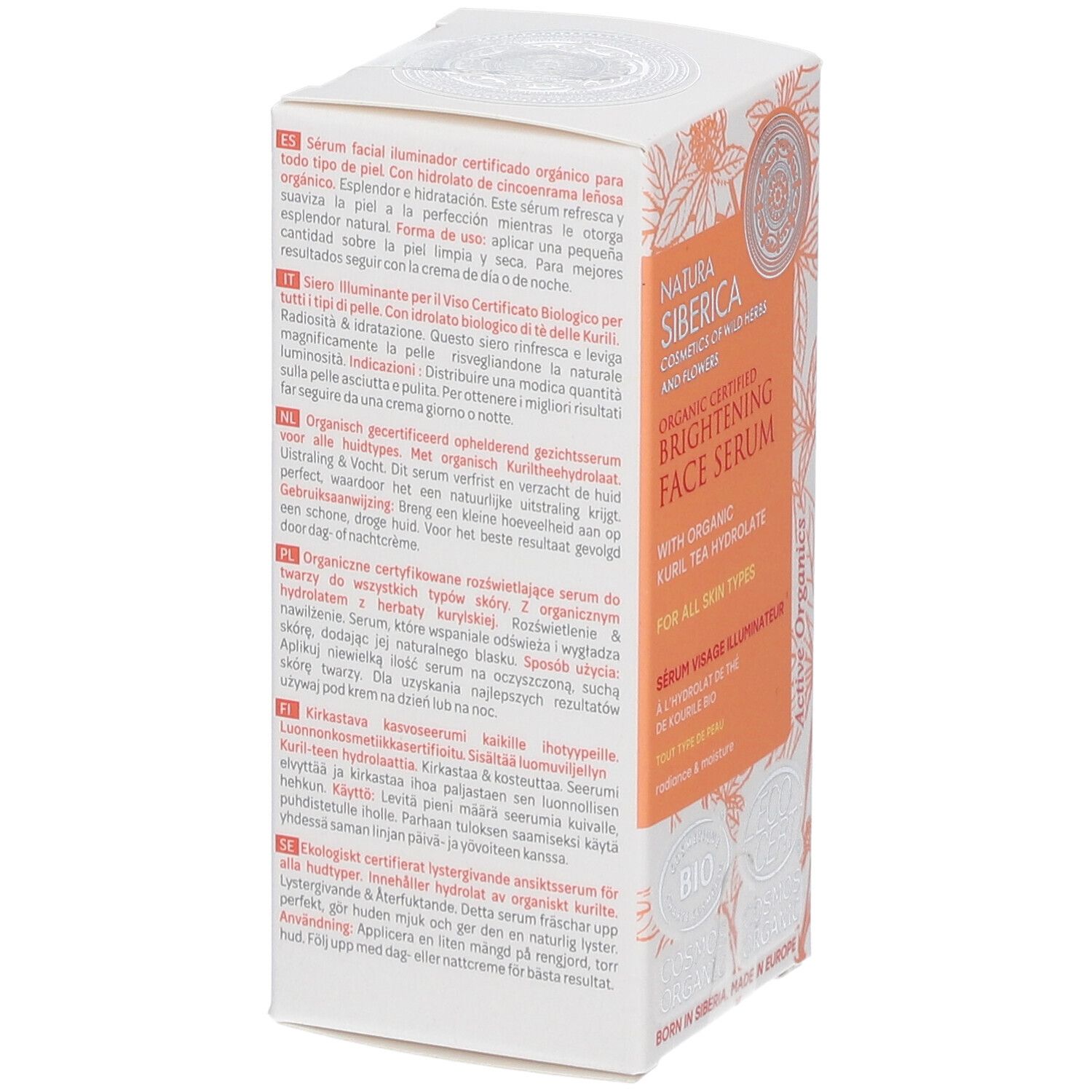 Rückseite der Produktverpackung. Text in mehreren Sprachen. Enthält Informationen zum Produkt und zur Anwendung.