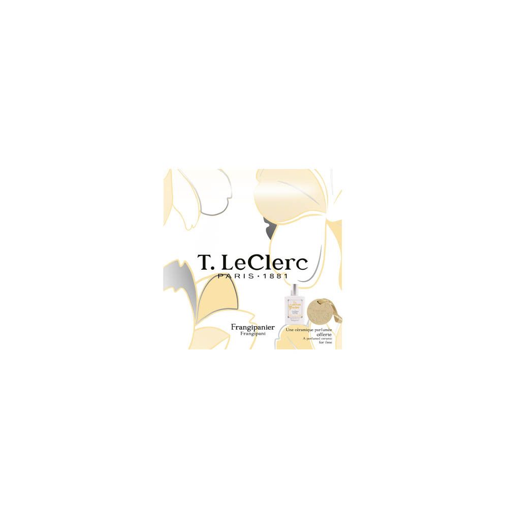 Emballage produit avec logo et nom. Contient flacon et céramique. Jaune et blanc, motif floral.