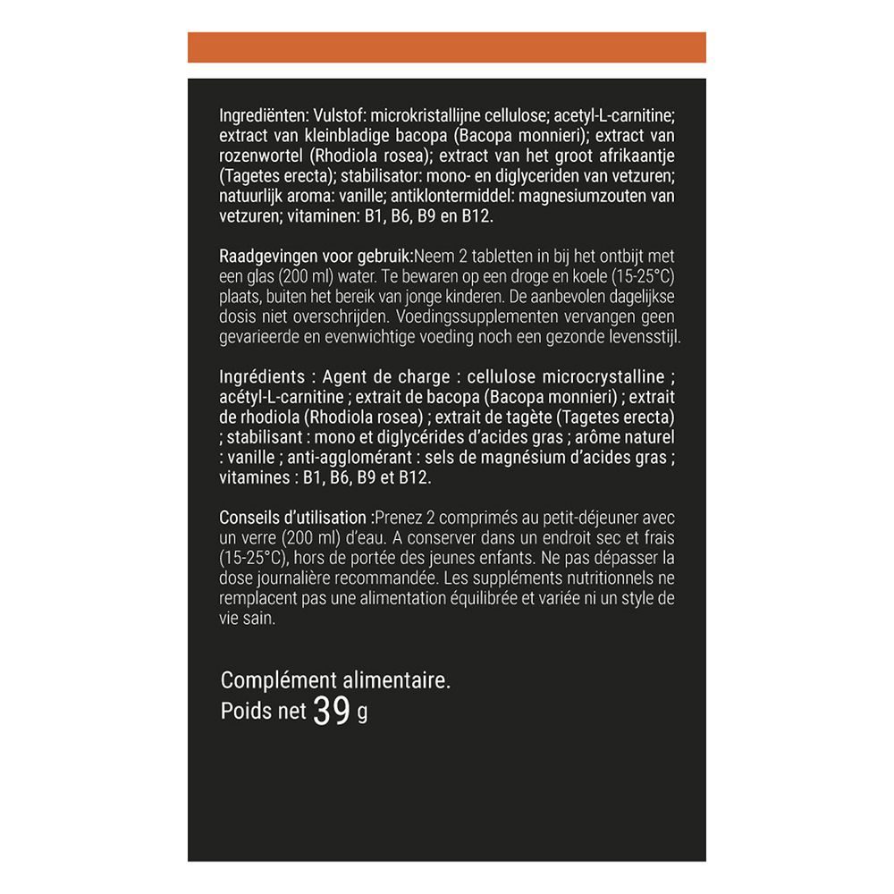 Emballage du produit ExamixX, 30 comprimés. Ingrédients et logo de la marque.