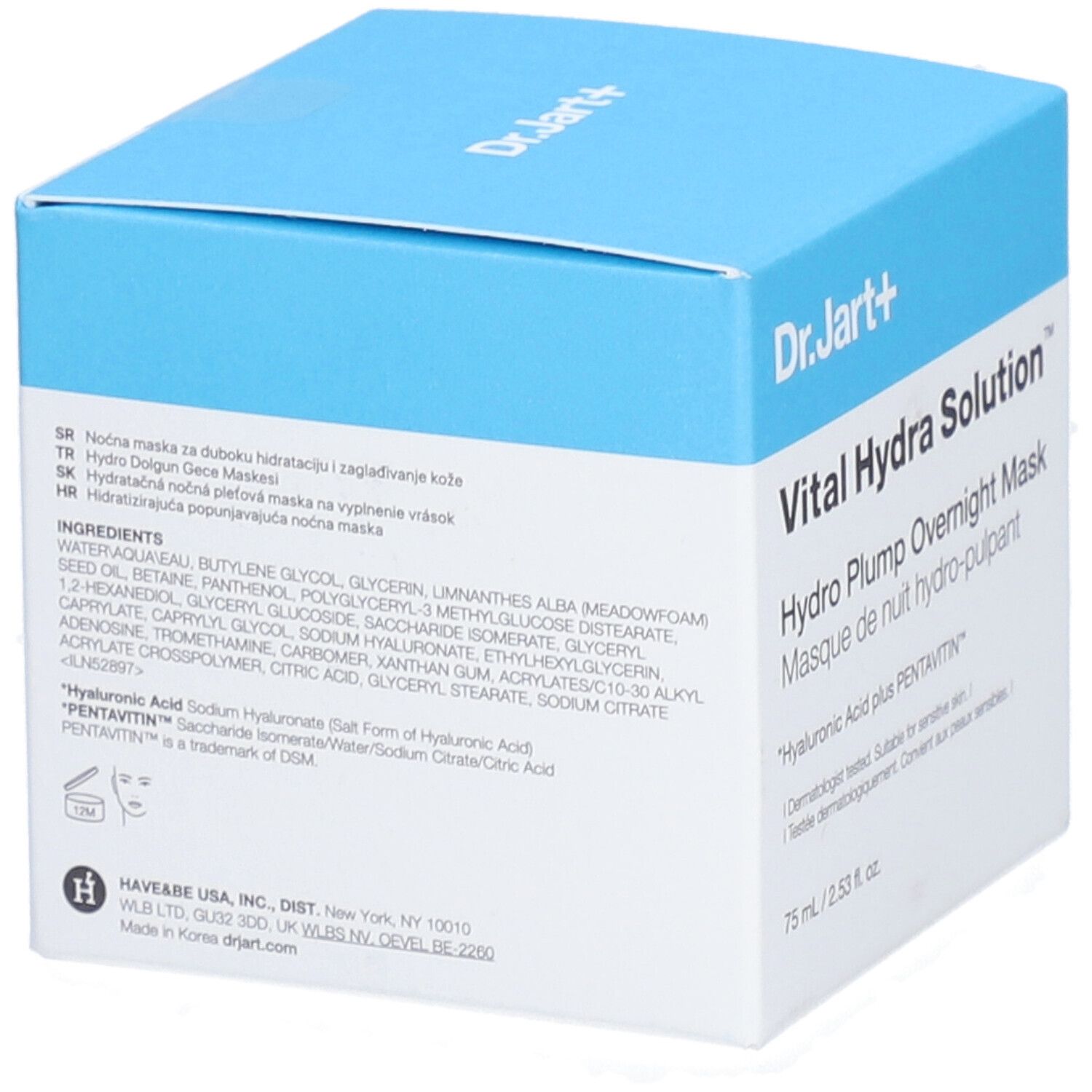 Dr.Jart+ VITAL HYDRO SOLUTION™ Hydro Plump Overnight Mask + Hyaluronic Acid