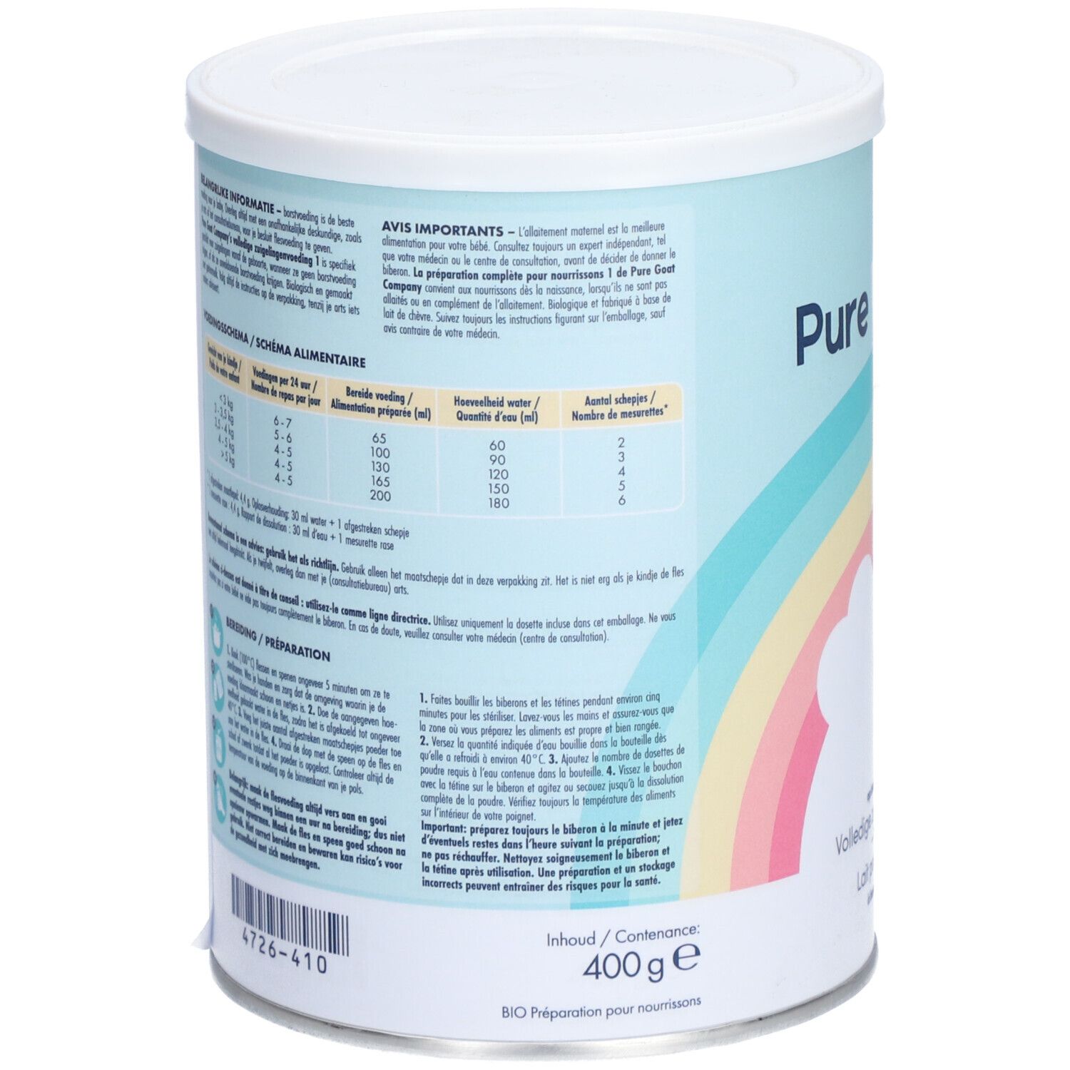 Pure Goat Company Bio Säuglingsanfangsnahrung 1 ab Geburt