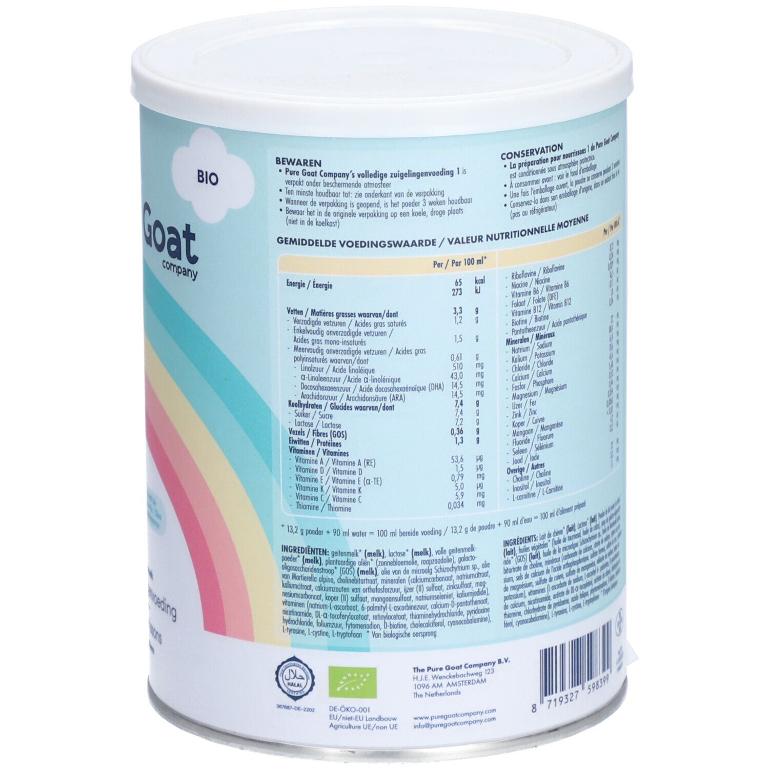 Pure Goat Company Bio Säuglingsanfangsnahrung 1 ab Geburt