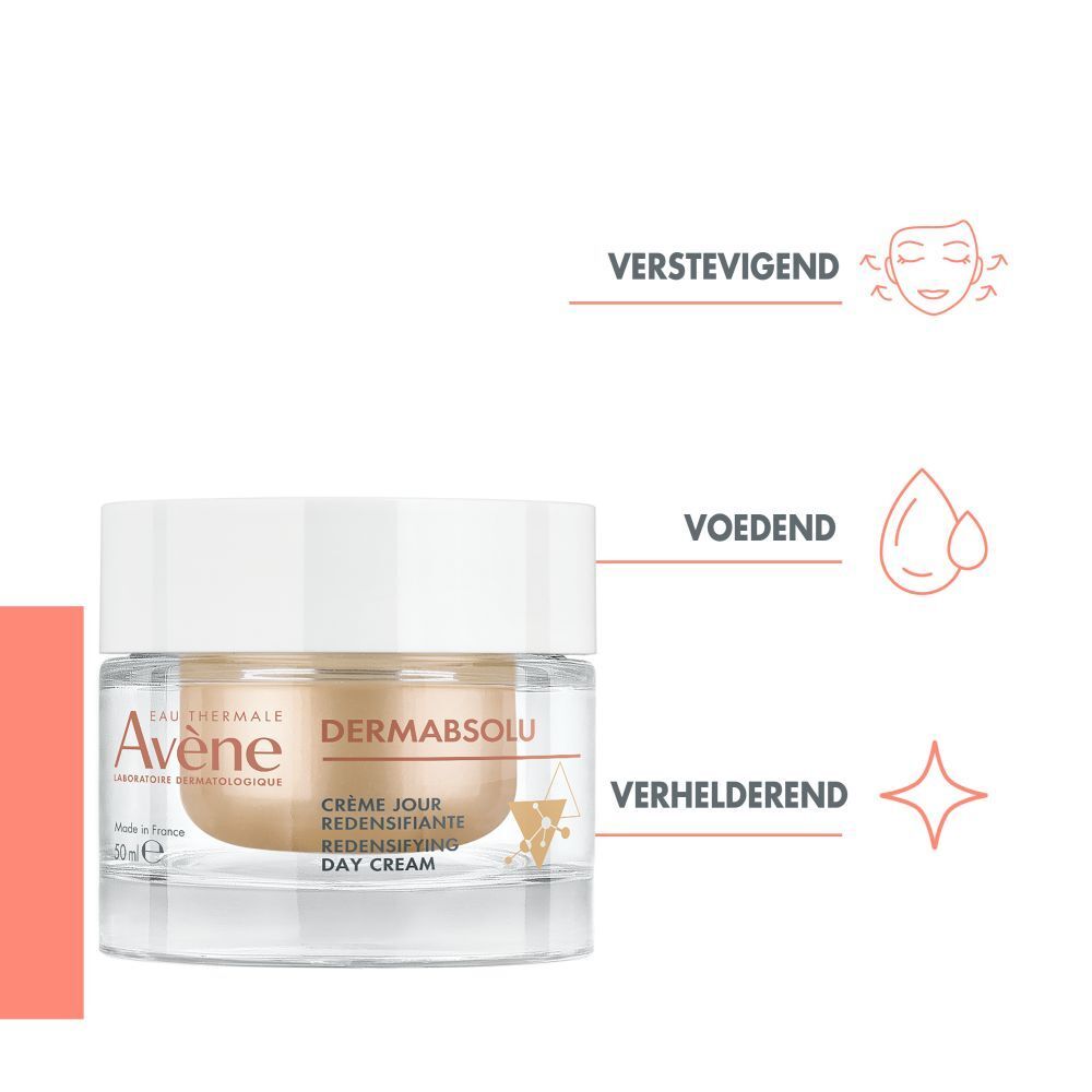 Crème verpakking. Avene, Dermabsolu, Crème Jour Redensifiante, 50 ml. Eco-navulling.