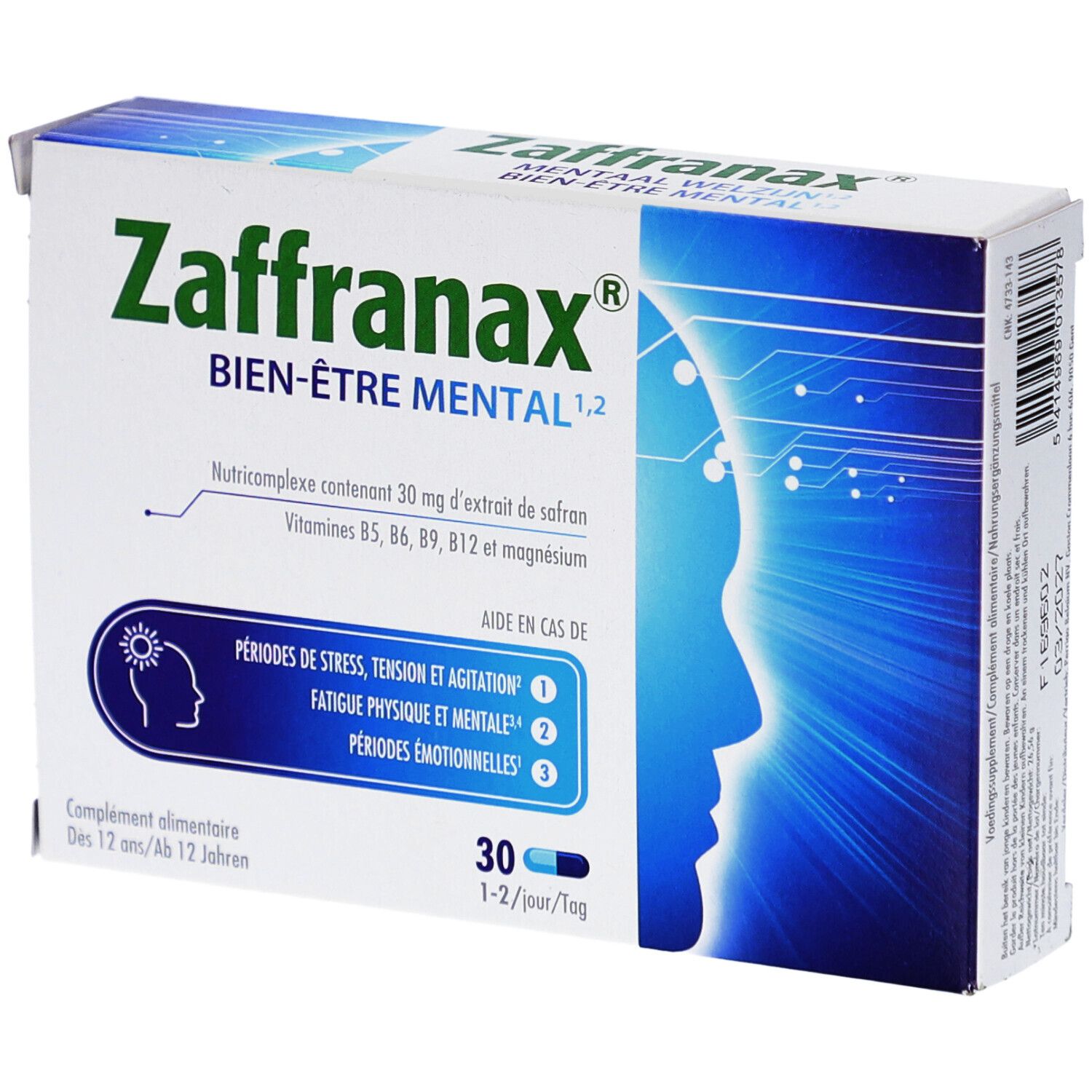 Zaffranax® Mentaal Welzijn 30 Harde capsules
