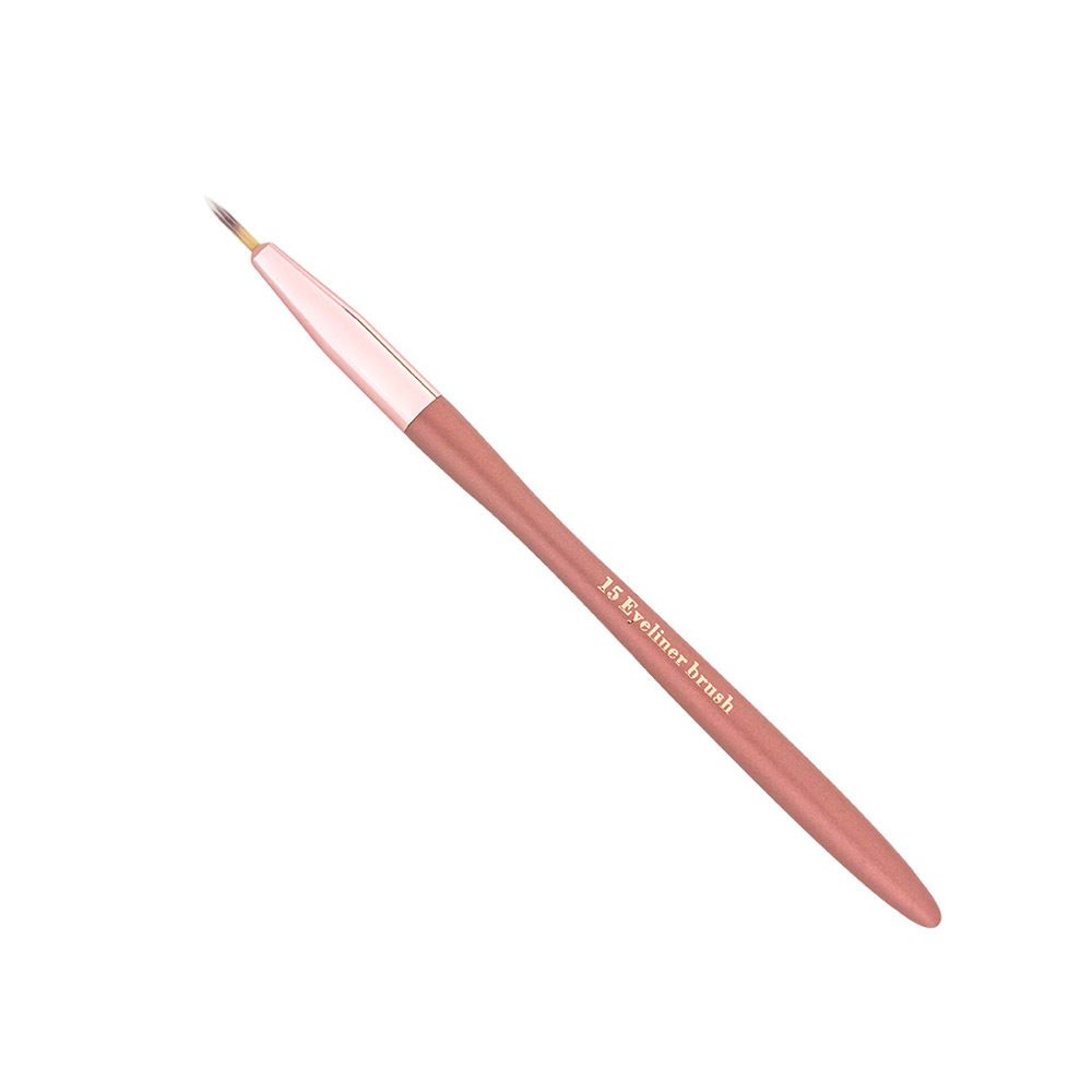 Pinceau eyeliner Cent Pur Cent® avec manche rose. Pointe fine, nom du produit.