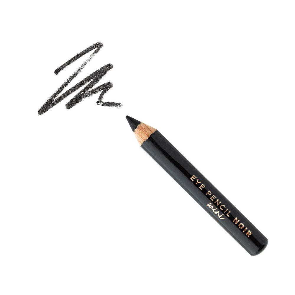 Crayon pour les yeux noir et trace noire. Inscription: EYE PENCIL NOIR mini.