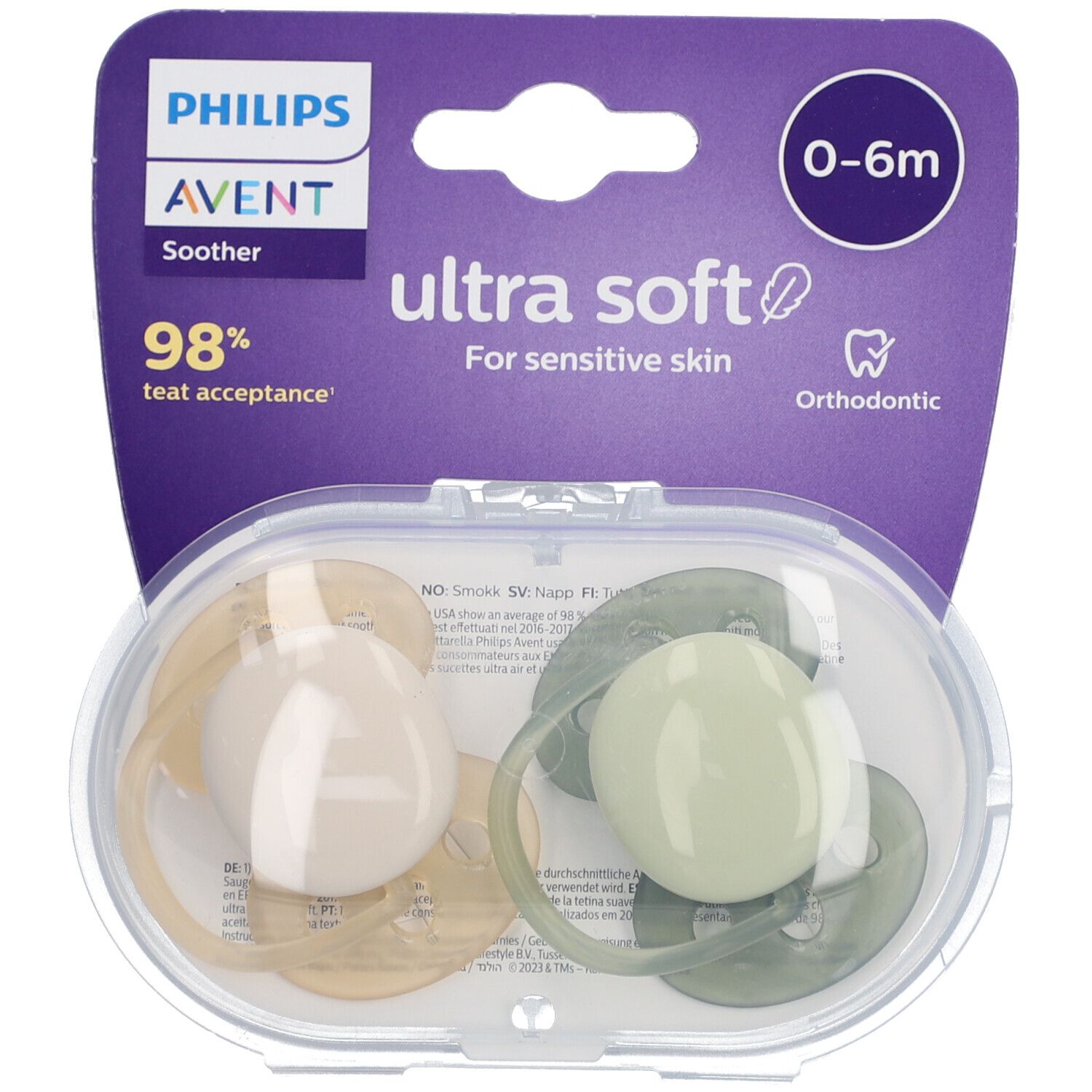 Philips Avent® Ultra Soft Sucette 0-6 mois