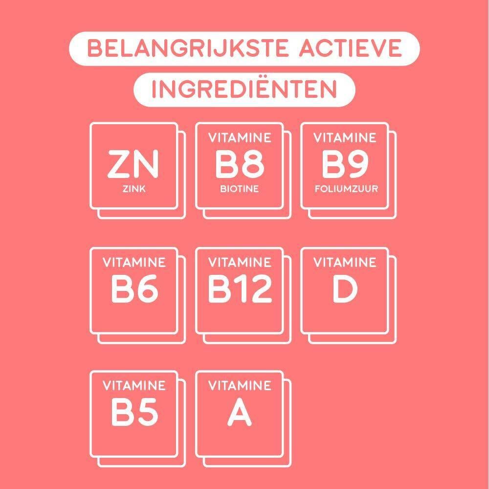 Voedingstabel. Ingrediënten: vitaminen, mineralen, andere stoffen. Vegan logo.