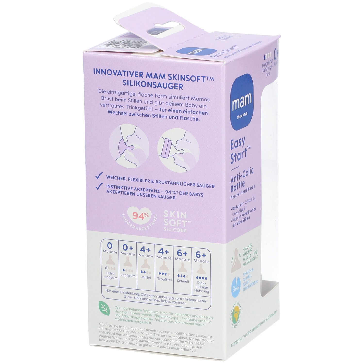 MAM Easy Start Anti-Colic Zuigfles Uni 160ml 1 St Flaschen