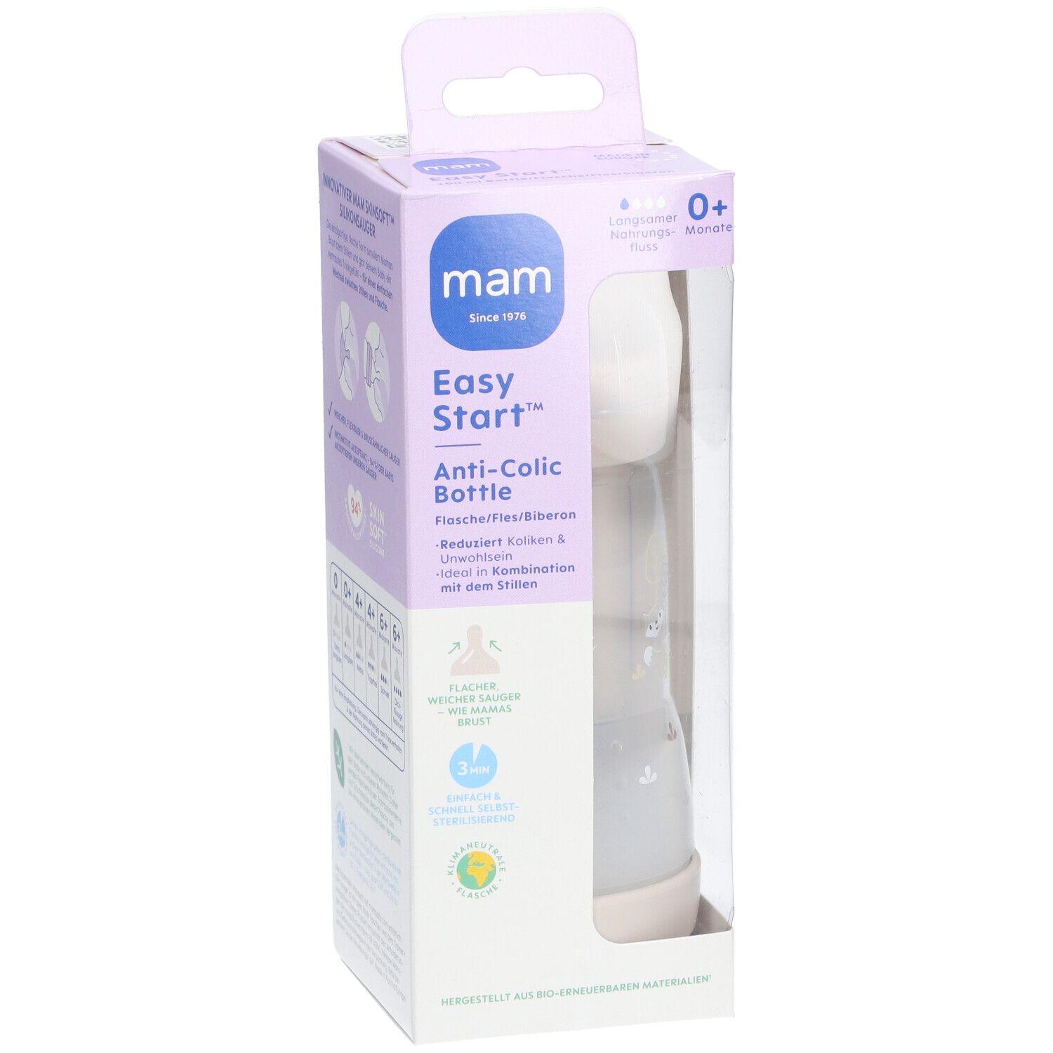 MAM Babyflasche Easy Start Anti-Colic 260 ml, Beige