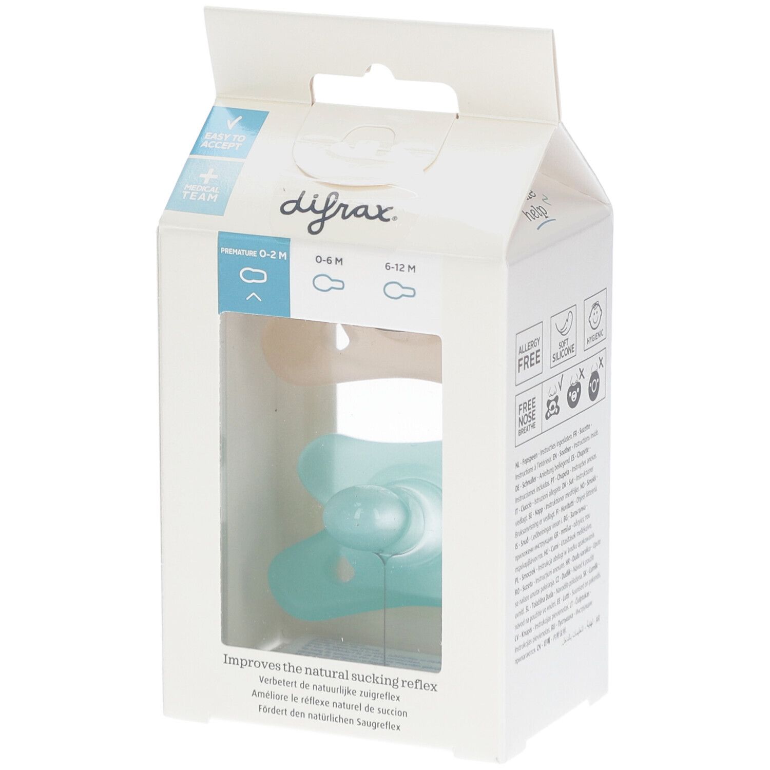 Difrax Pinky Fopspeen Premature 0-2M 2 St Schnuller