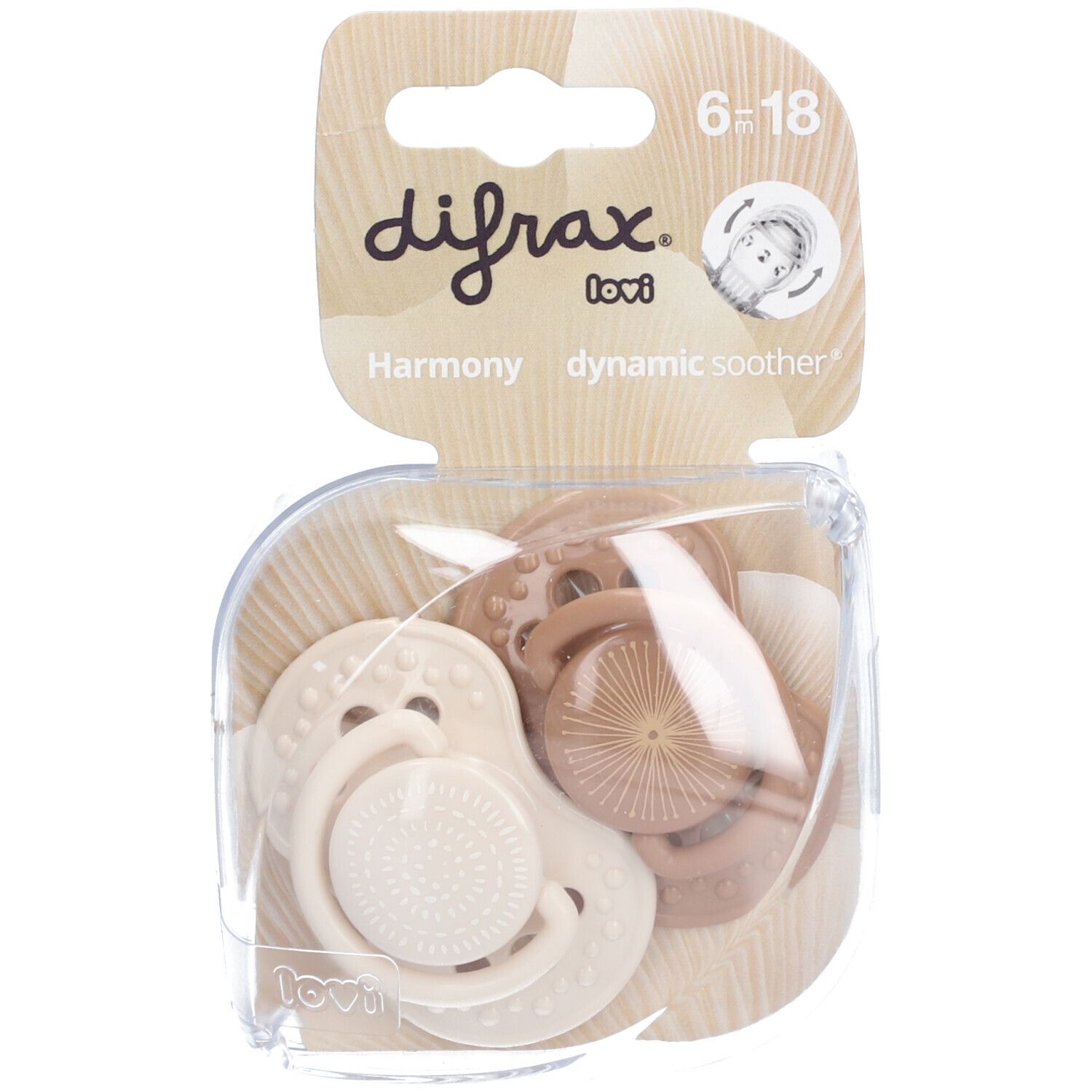 Difrax Tétine Dynamic Harmony Beige/Cuivre 6-18mois