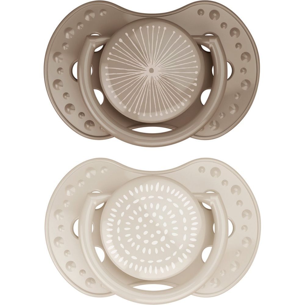 Difrax Fopspeen Dynamic Harmony Creme - L.Brown 6-18m 2 St Schnuller