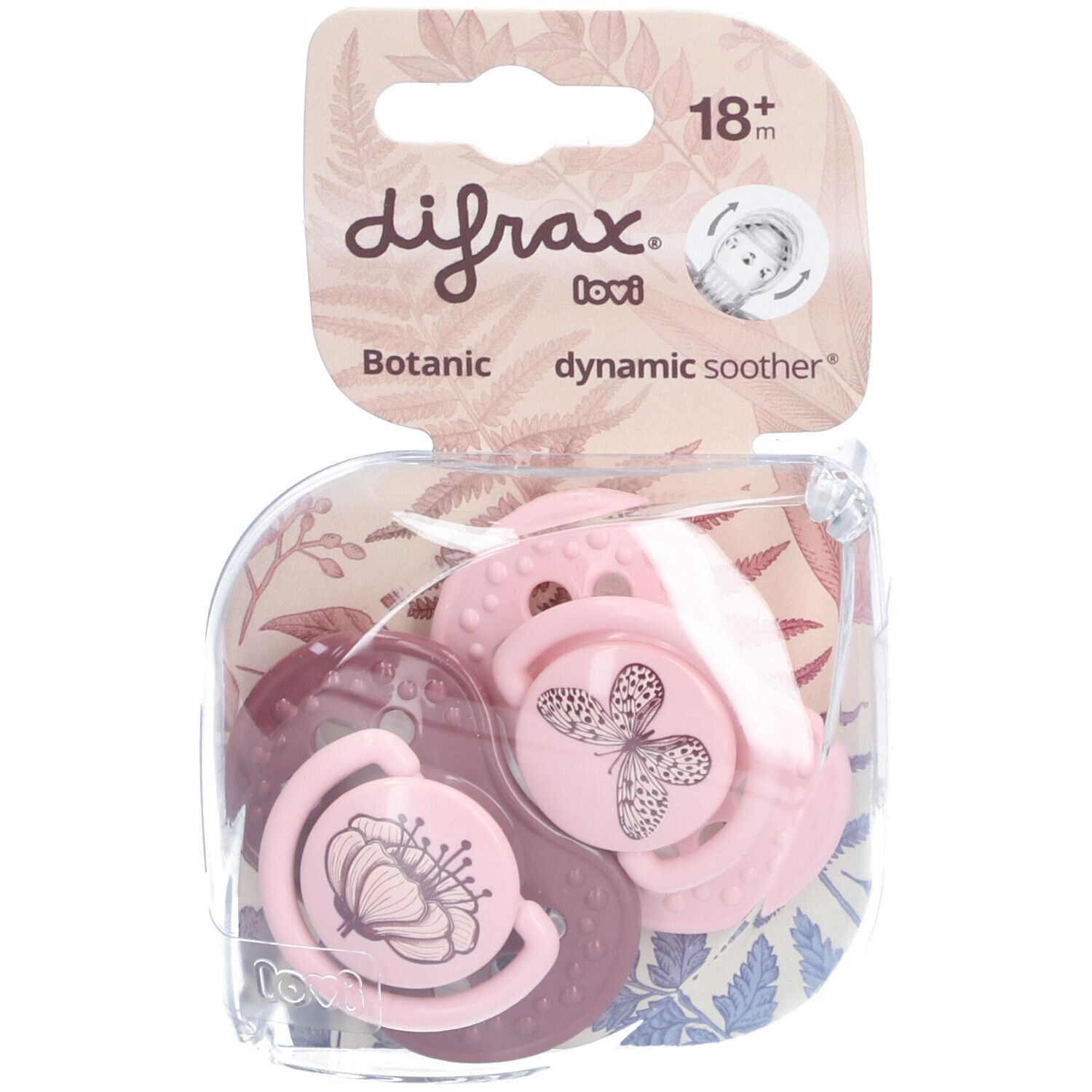 Difrax Tétine Dynamic Botanic 18 mois et +