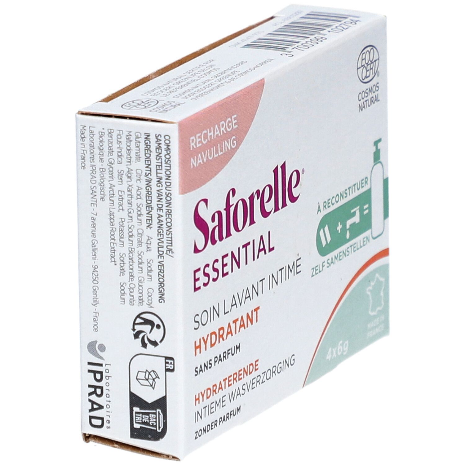 Saforelle Hydratisierende Intimwaschpflege Kit zum Auffüllen Nachfüllpackung 4 Stäbchen