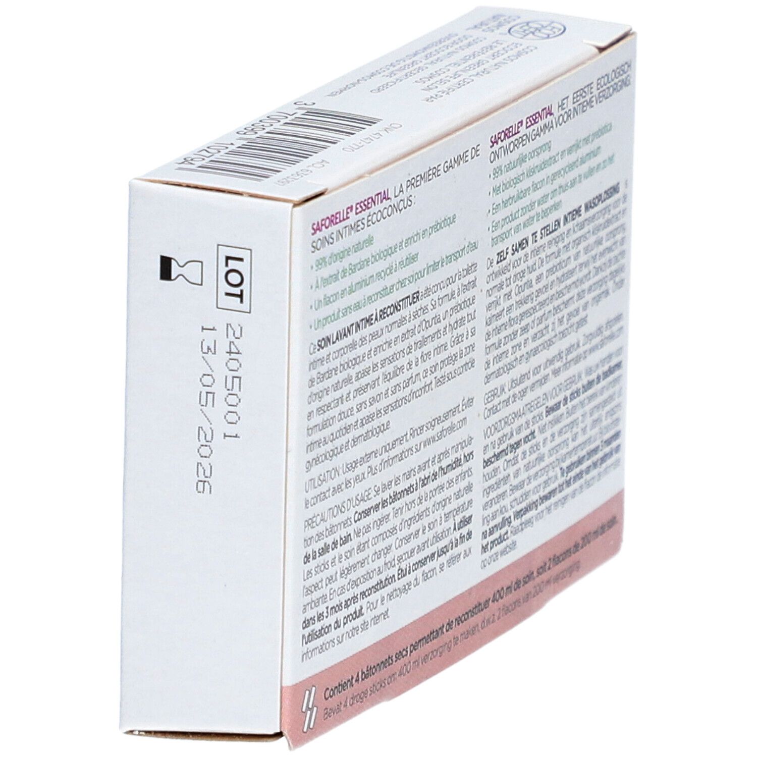 Saforelle Hydratisierende Intimwaschpflege Kit zum Auffüllen Nachfüllpackung 4 Stäbchen
