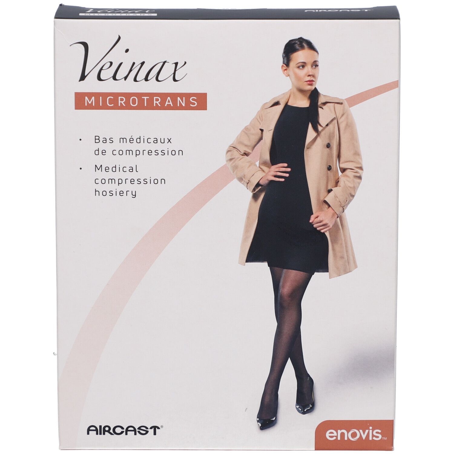 Veinax Knie-kous Vrouw Microtrans 3 Lang Beige M2 1 St Strümpfe