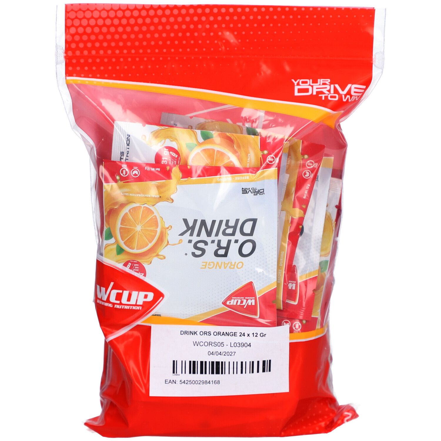 WCUP O.R.S. Drink Orange 24x12 Zakje