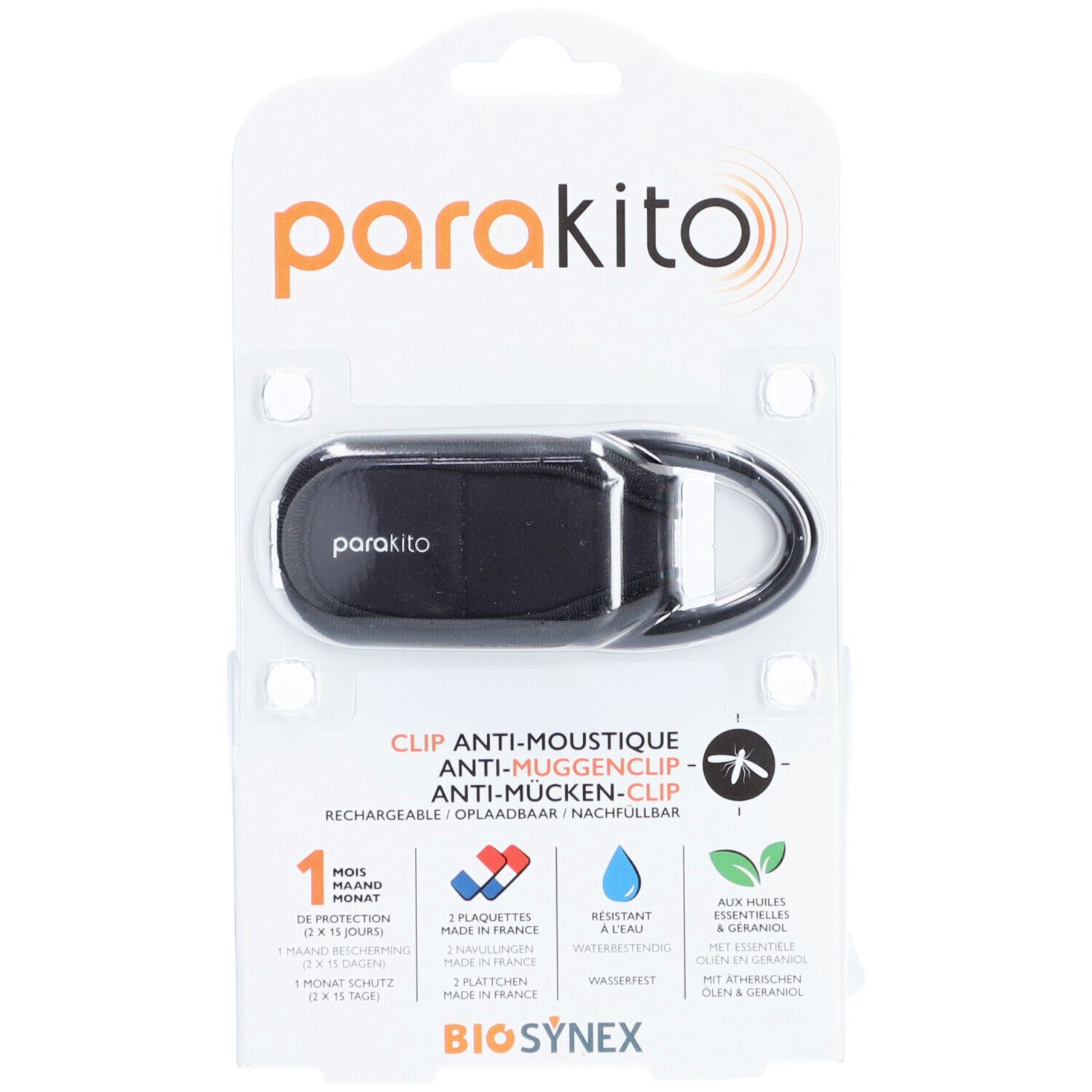 Parakito Clip Anti-Moustique Noir