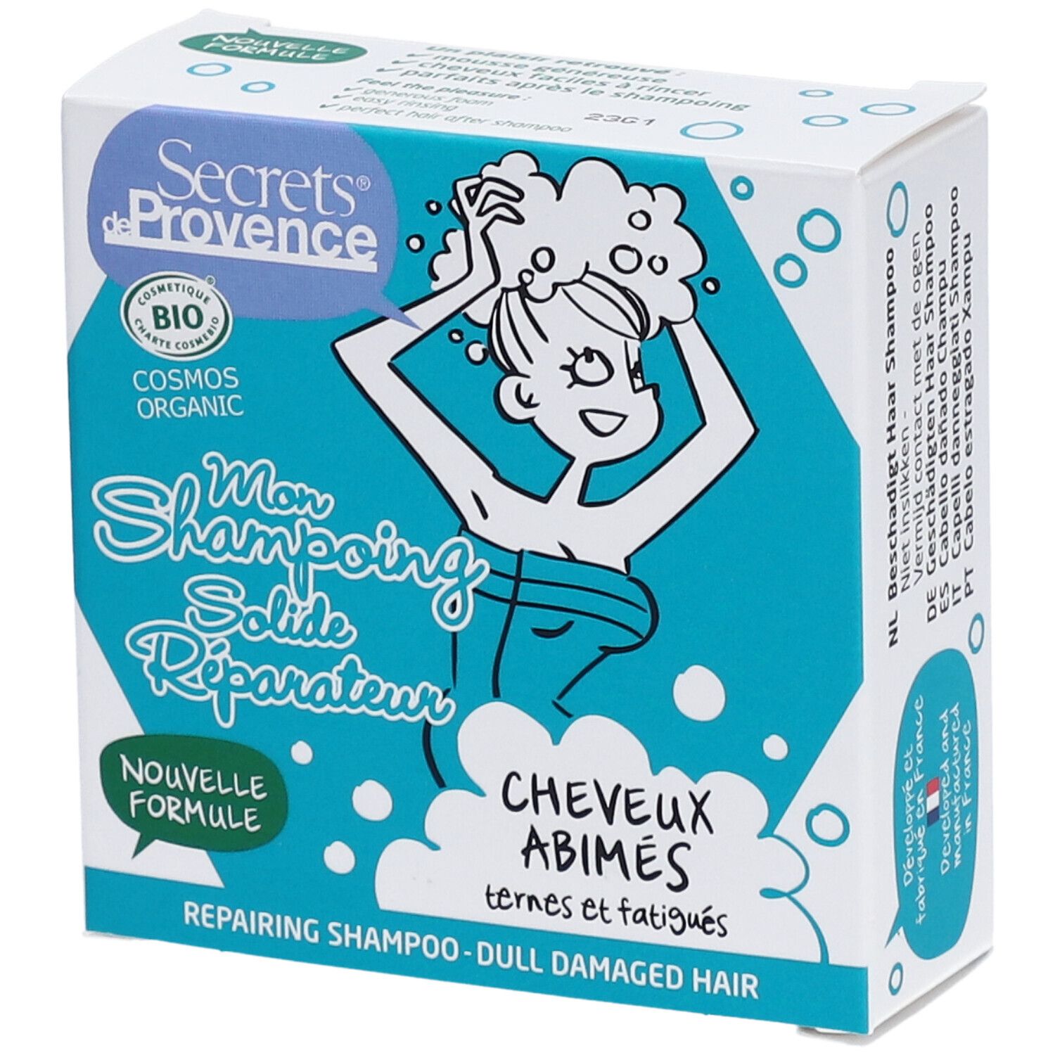 Secrets De Provence Shampooing Solide Réparateur Cheveux Ternes et Abîmés