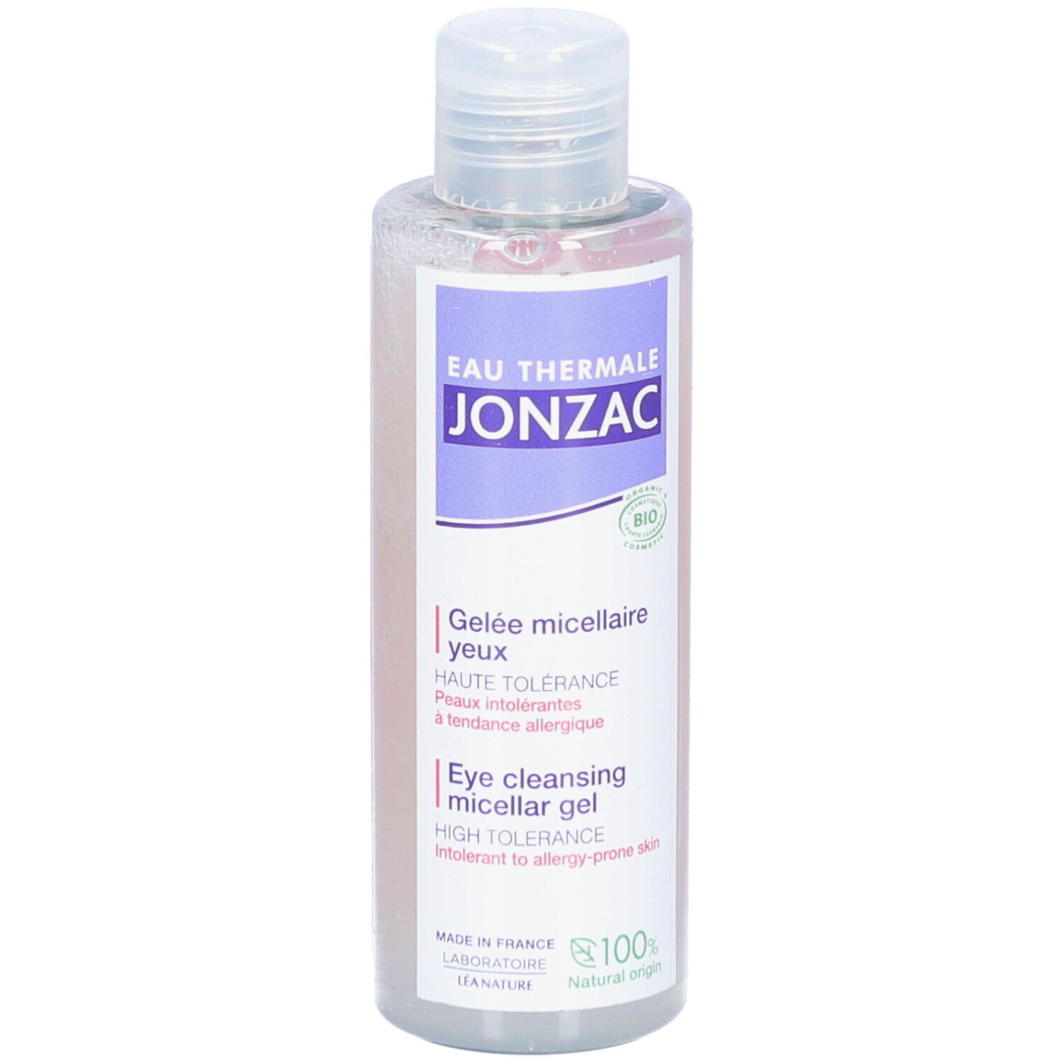 Jonzac Reactive Micel Ooggelei Bio Hoge Tol. 100ml 100 ml Augengel