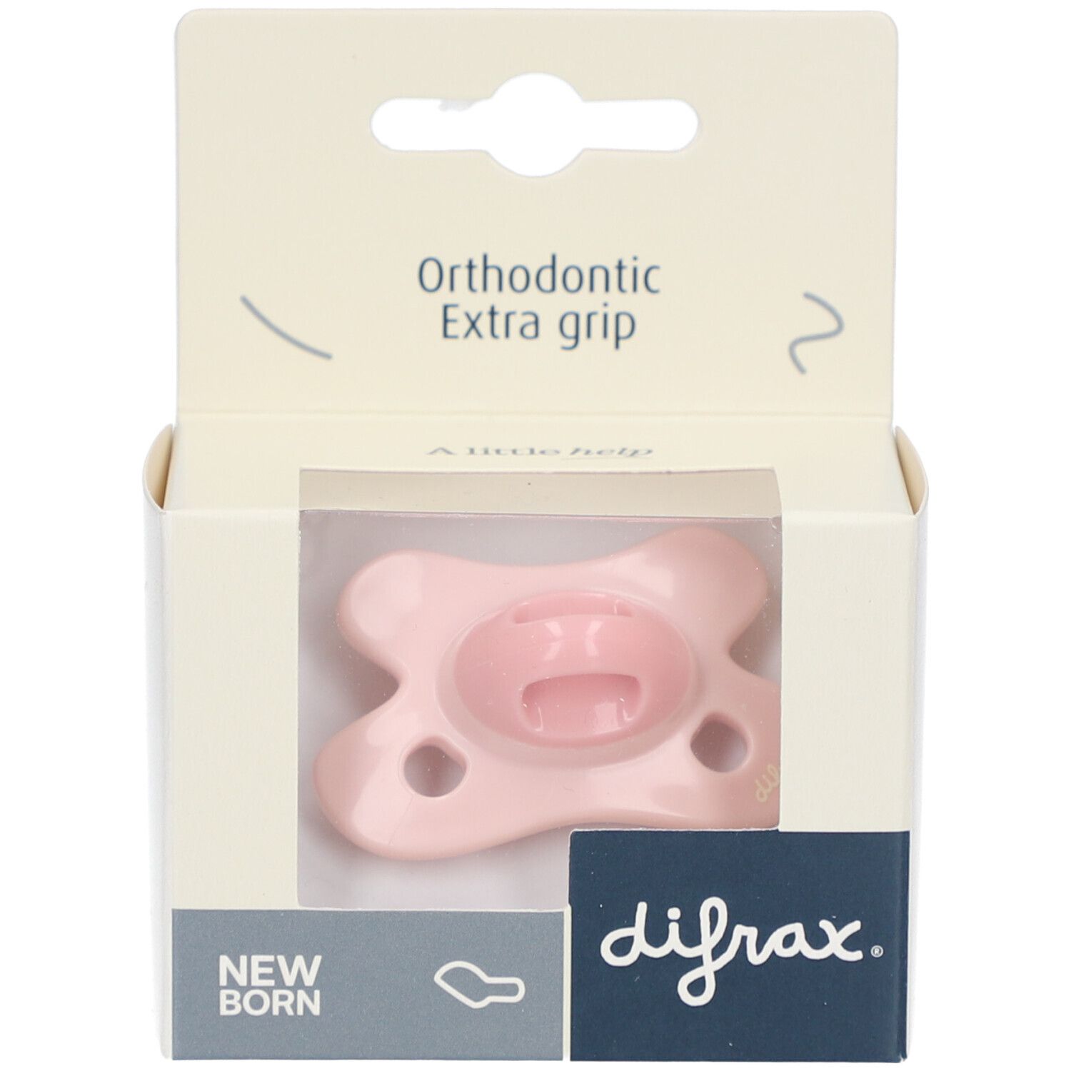 Difrax Fopspeen Dental Newborn Pink Opal 1 St Schnuller