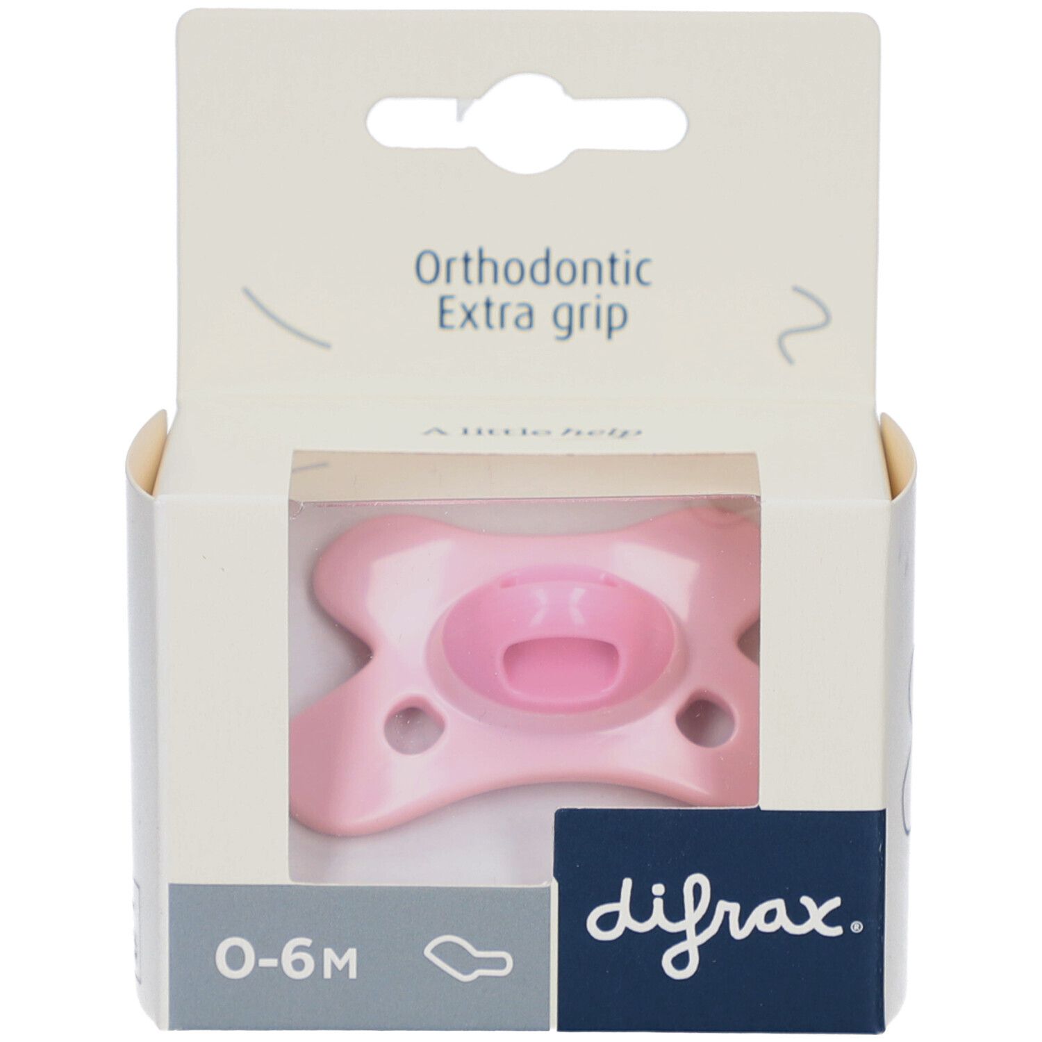 Difrax Fopspeen Dental 0-6M Rose Quartz 1 St Sauger