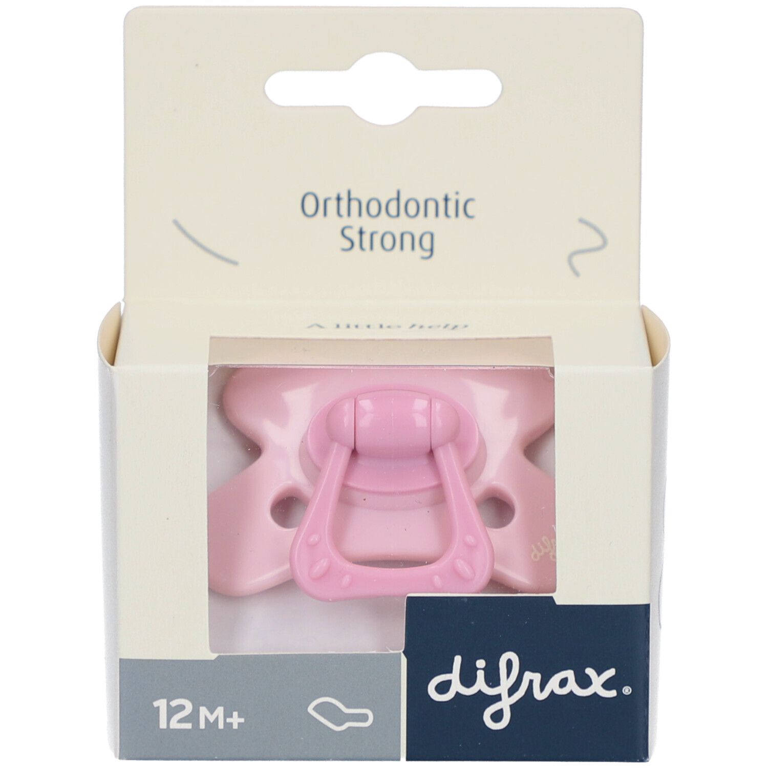 Difrax Fopspeen Dental 12+M Roze Quartz 1 St Sauger