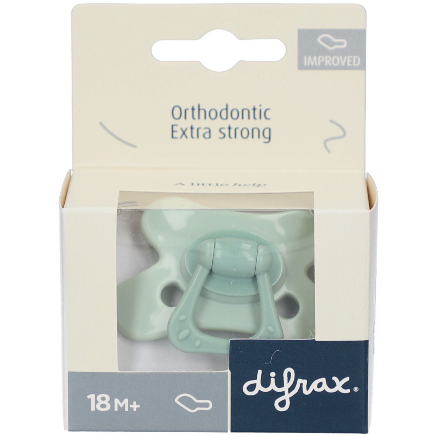 Difrax Fopspeen Dental 18+M Green Jade 1 St Sauger