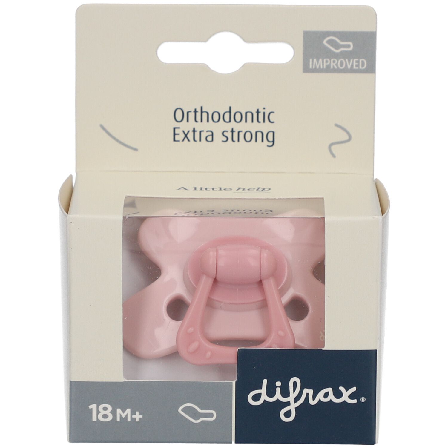 Difrax Fopspeen Dental 18+M Pink Opal 1 St Sauger