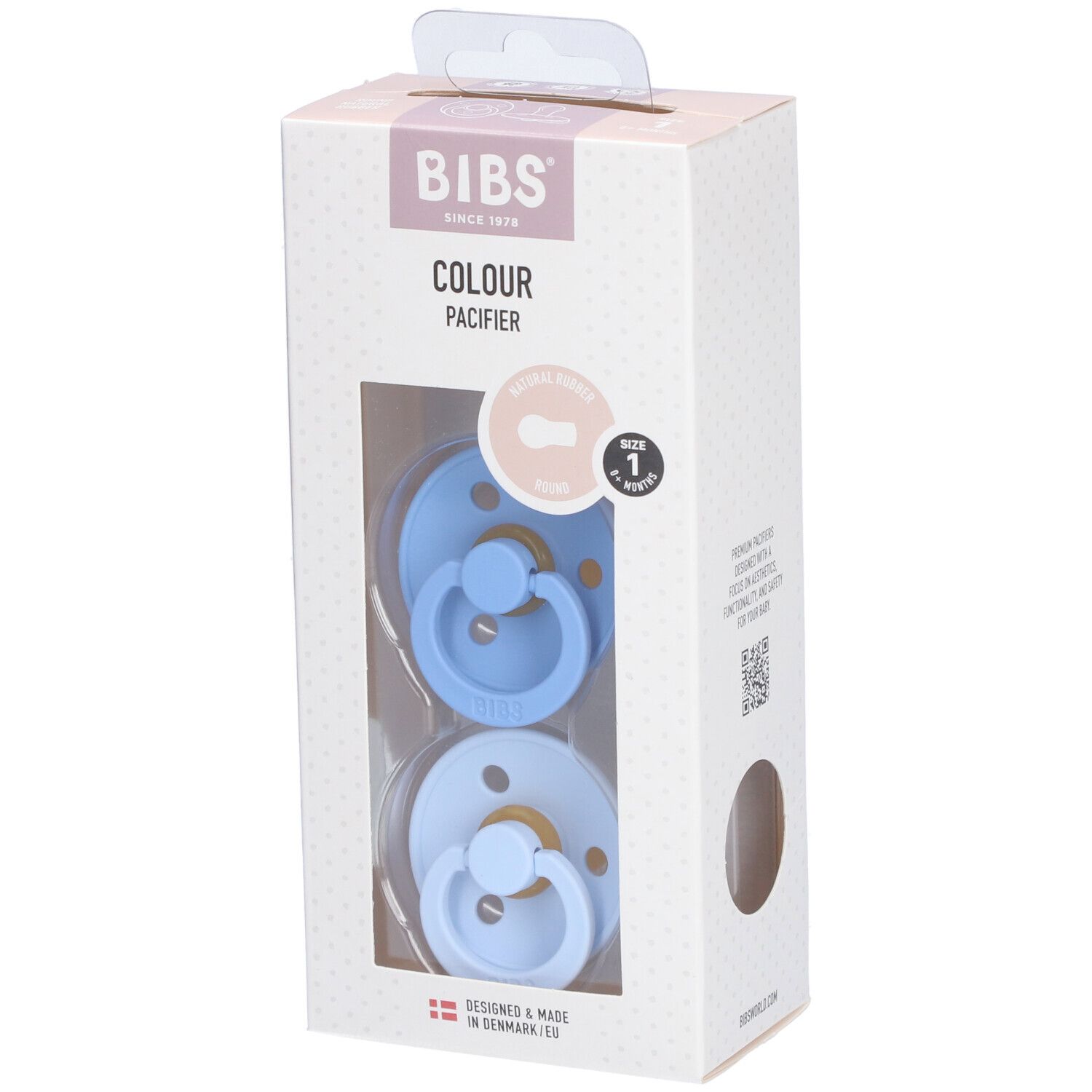 Bibs Tétines Duo bleu ciel/bleu bébé 2 mois et +