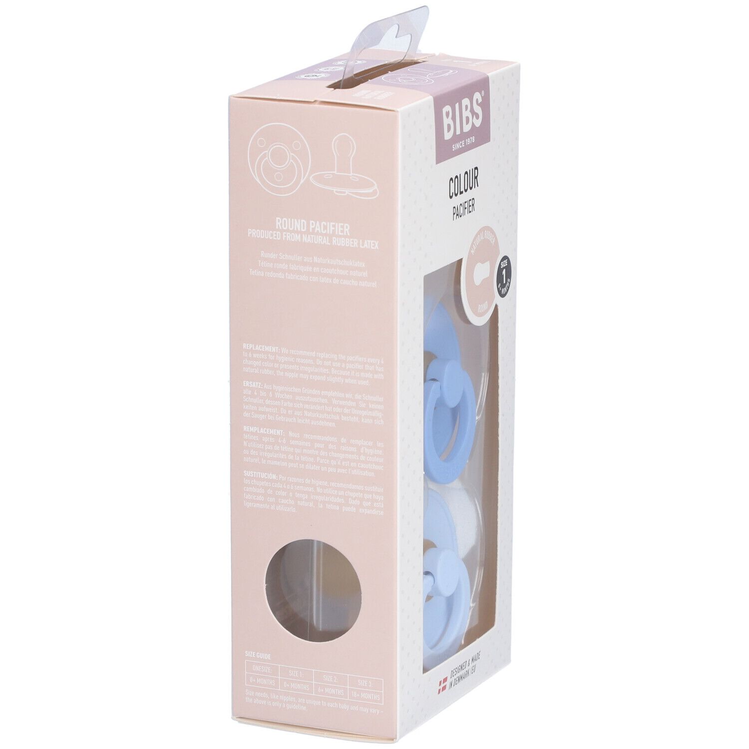 BIBS Fopspeen Sky Blue/Baby Blue Duo 0-6