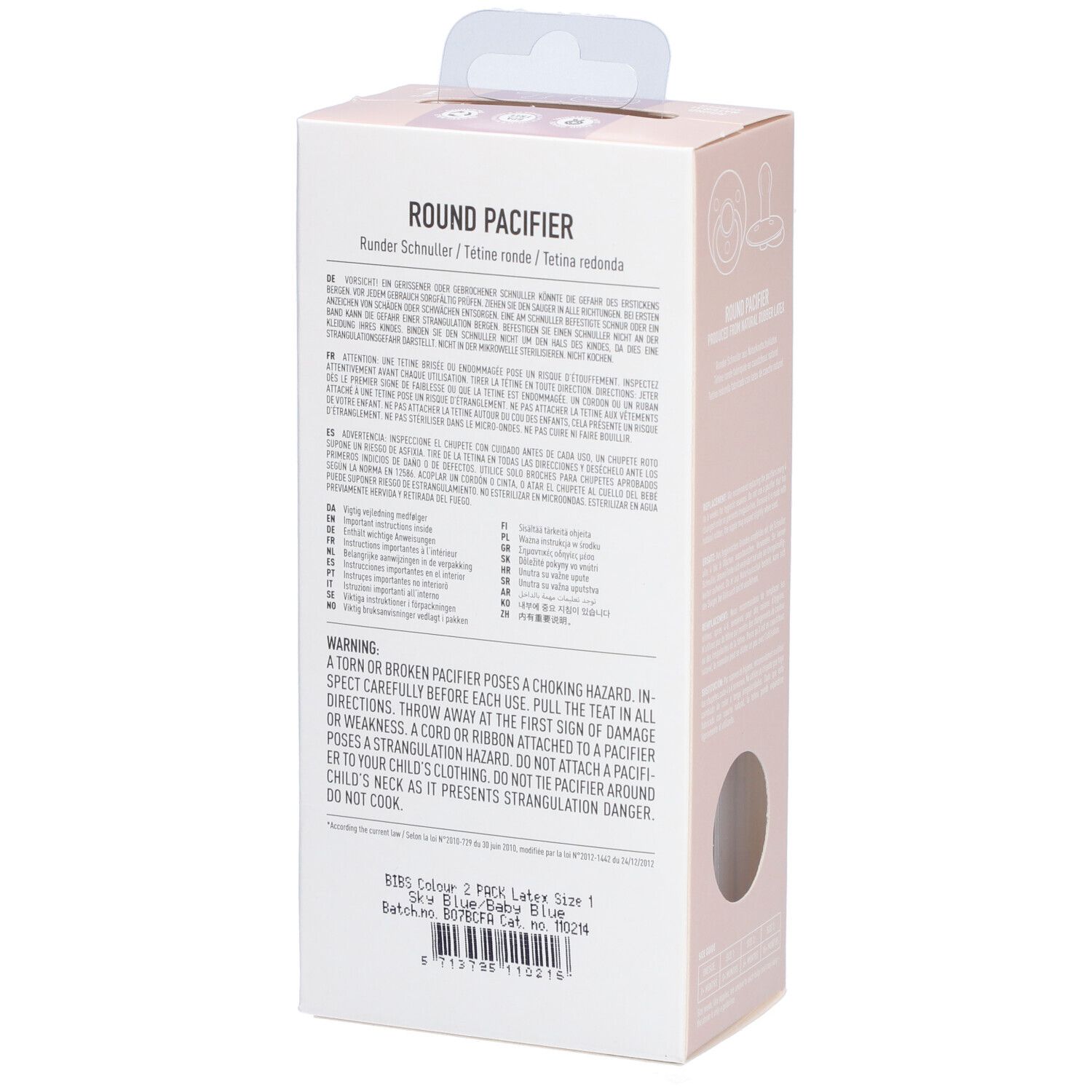 BIBS Fopspeen Sky Blue/Baby Blue Duo 0-6