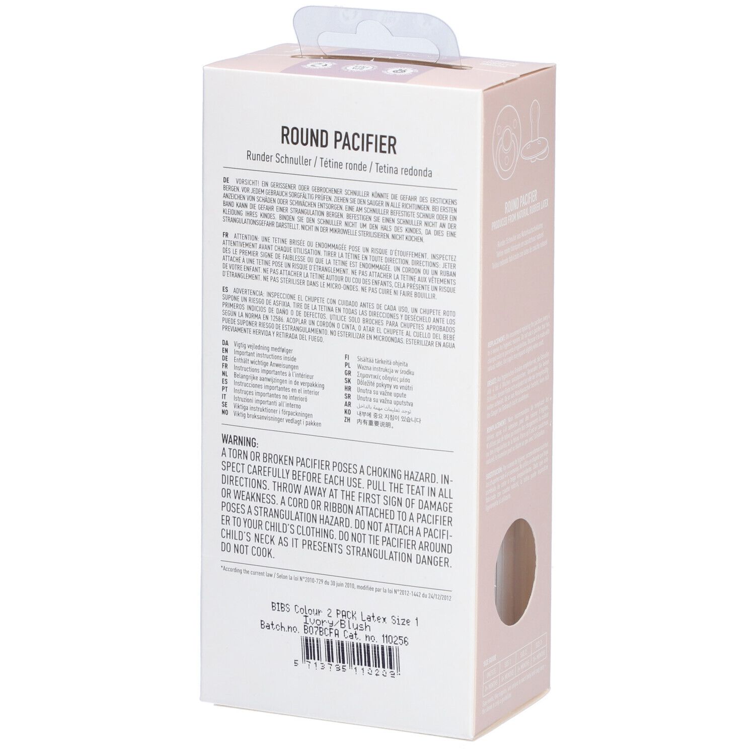 BIBS Schnuller Elfenbein/Blush Duo 0-6