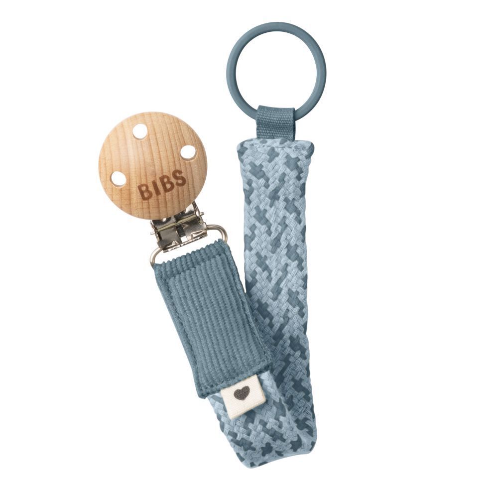 Bibs Attache-sucette tressée Bleu/Petrol