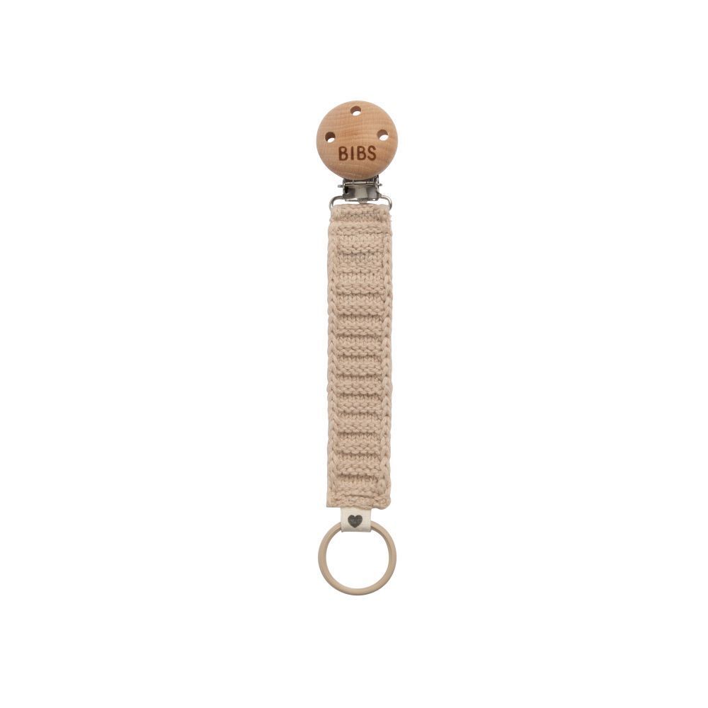 Bibs Attache-Sucette Tricotée Vanille