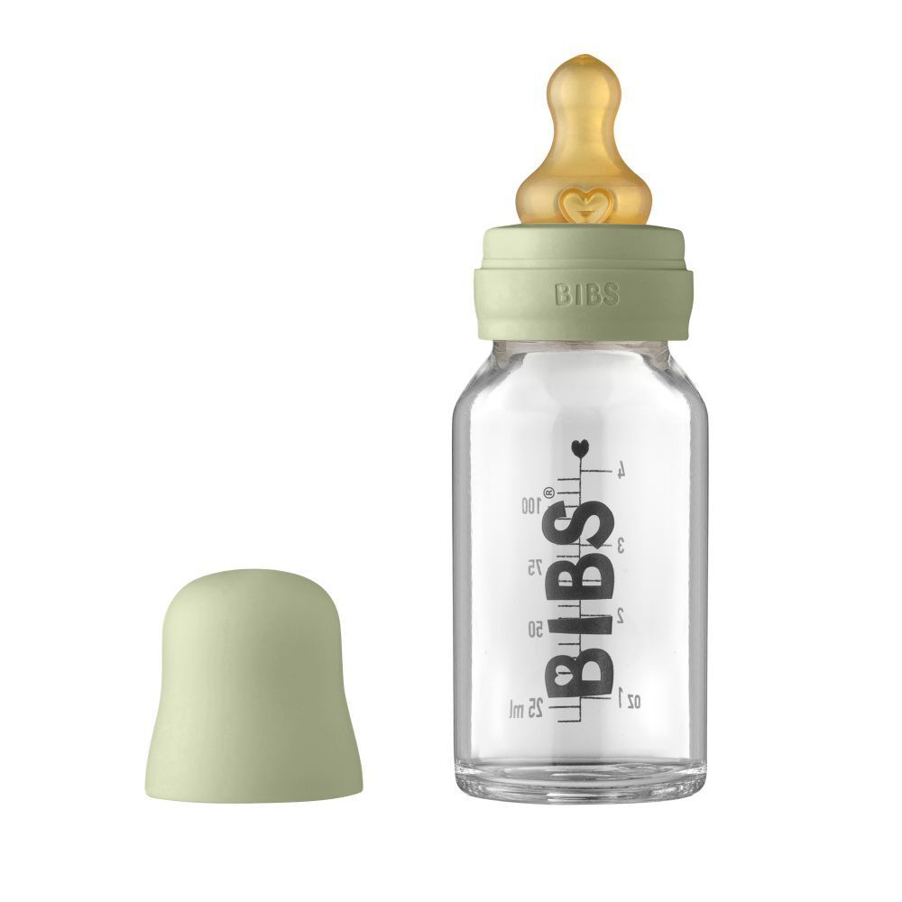 Bibs Biberon en Verre 110 ml Set Complet Sage 0 mois et +
